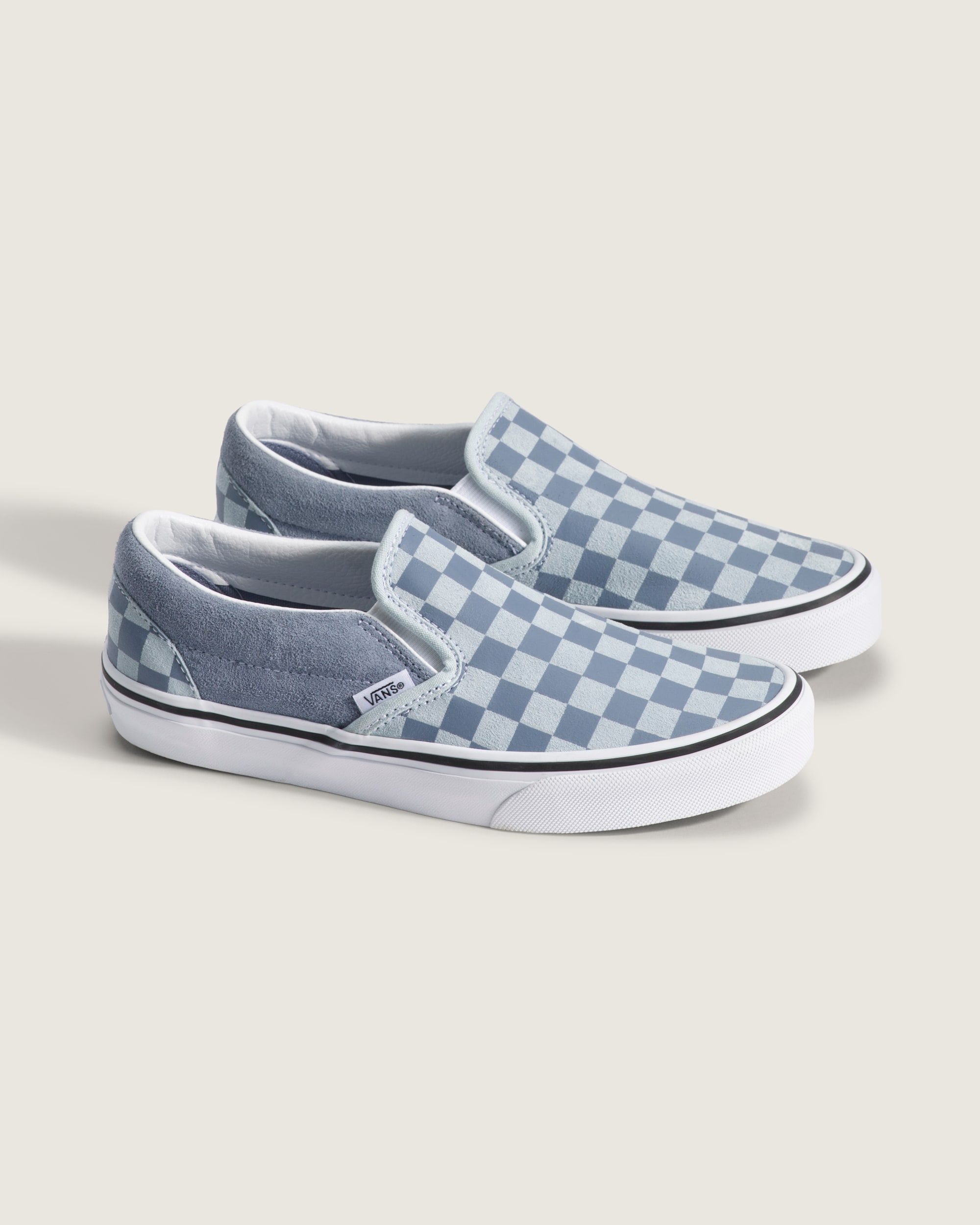 Classic SlipOn Checkerboard Shoe VANS Checkerboard Light Blue ALT1