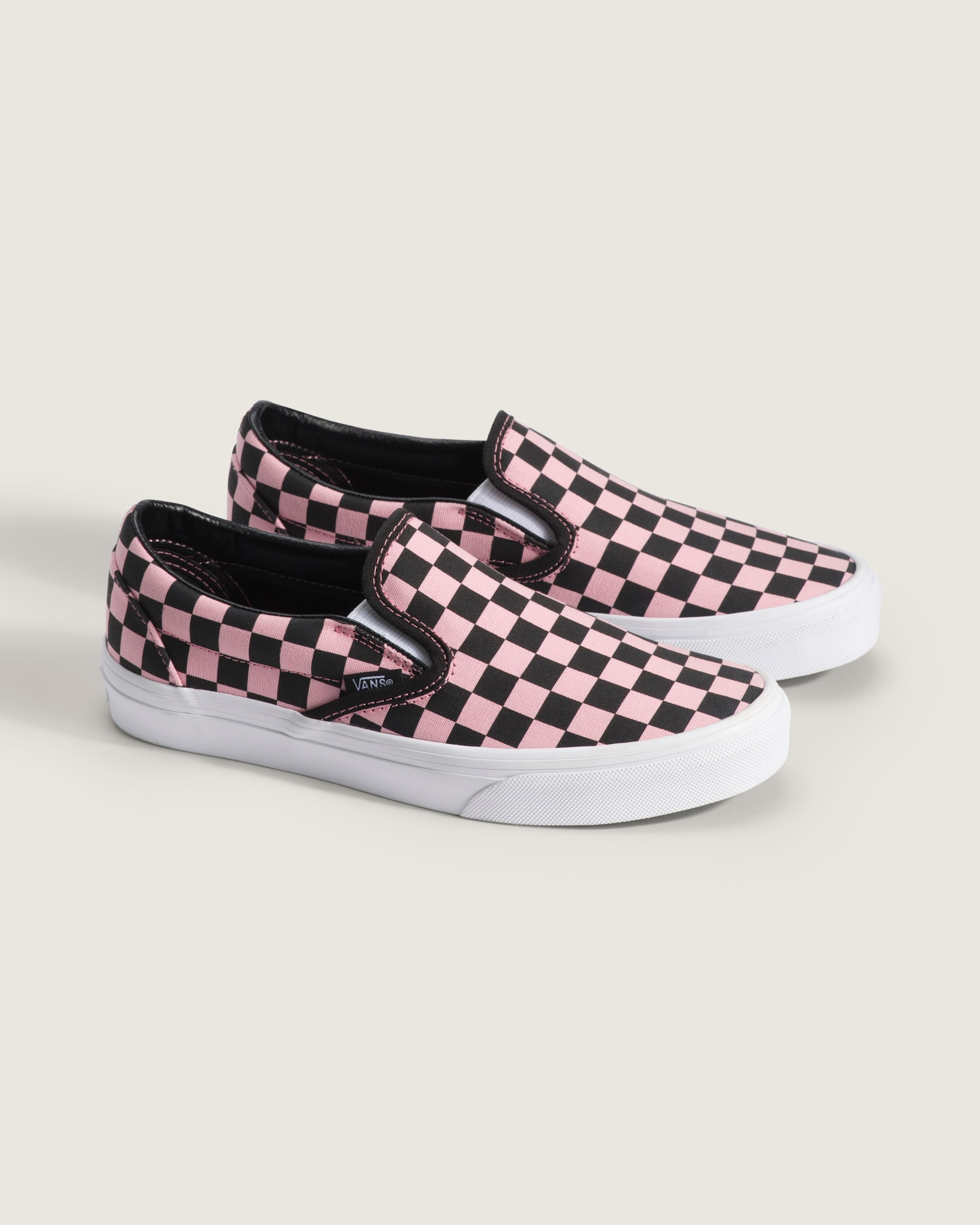 Classic SlipOn Checkerboard Shoe VANS Pink  Black ALT1