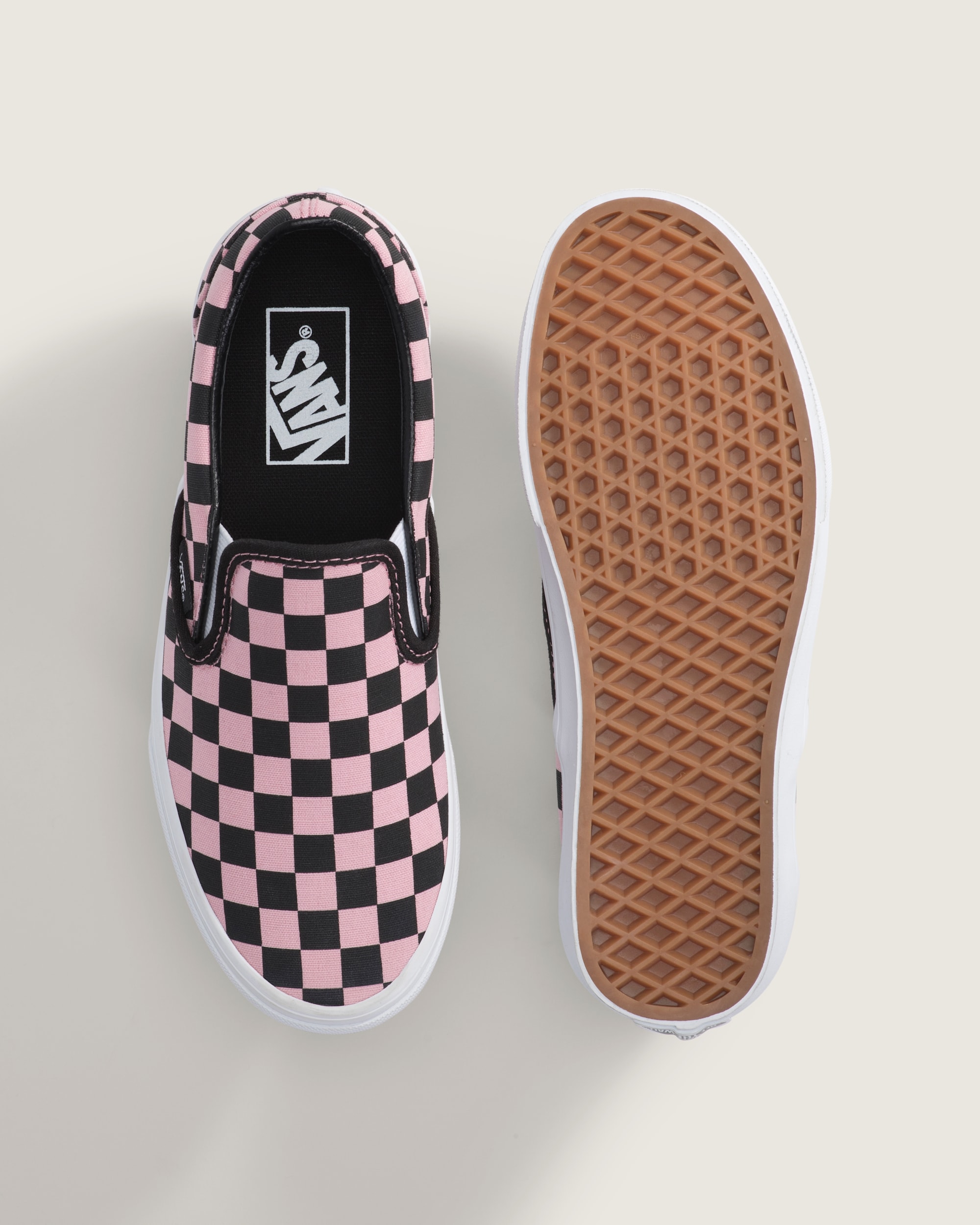 Classic SlipOn Checkerboard Shoe VANS Pink  Black ALT2