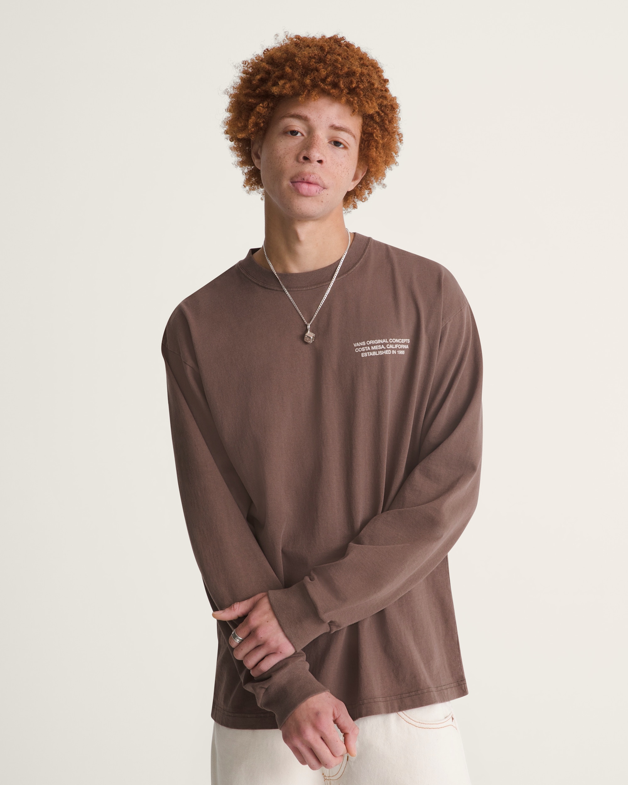 Original Concepts Long Sleeve T-Shirt in Vintage Cocoa Brown | Vans