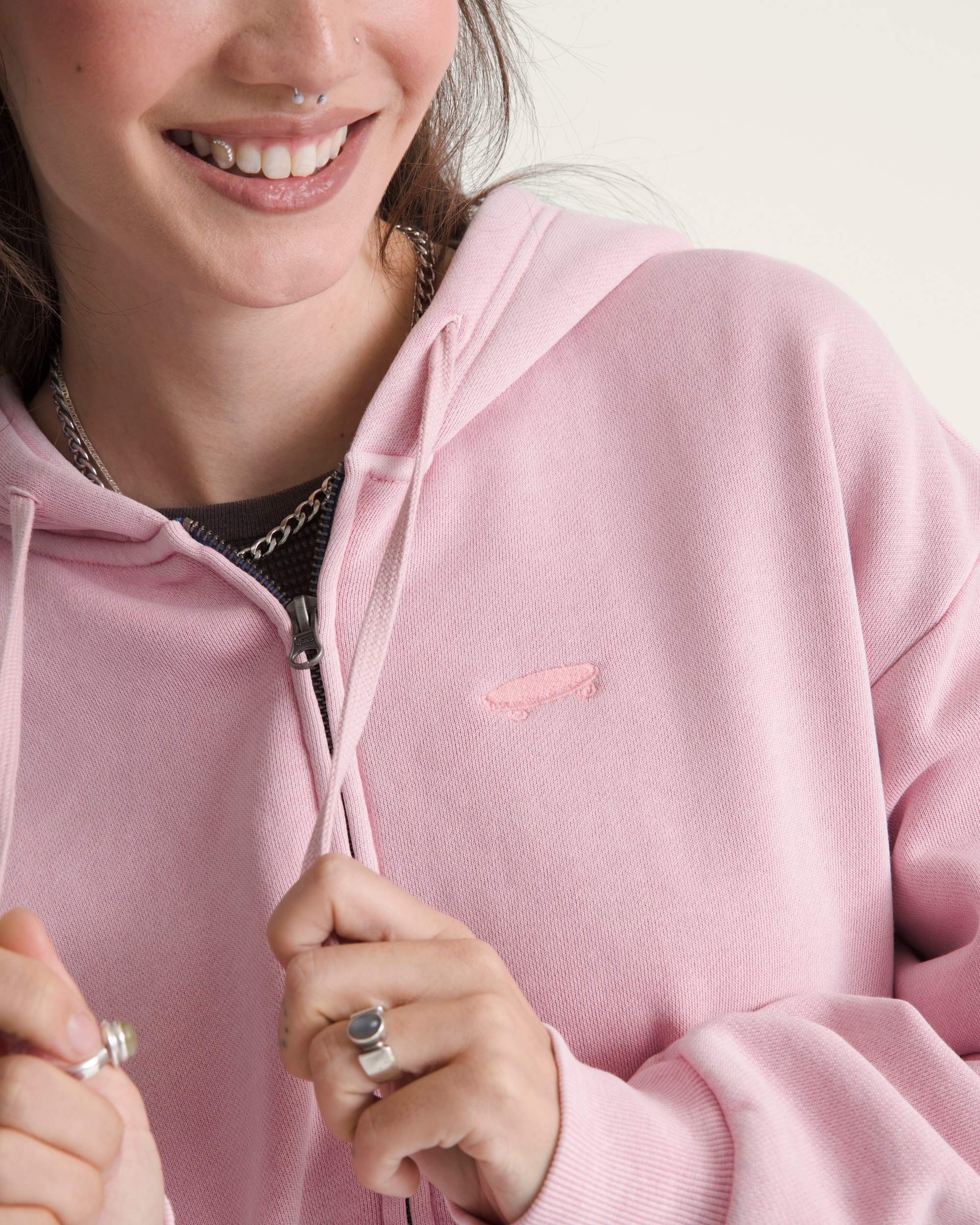 Salton Washed Full Zip Hoodie VANS CORAL BLUSH ALT4