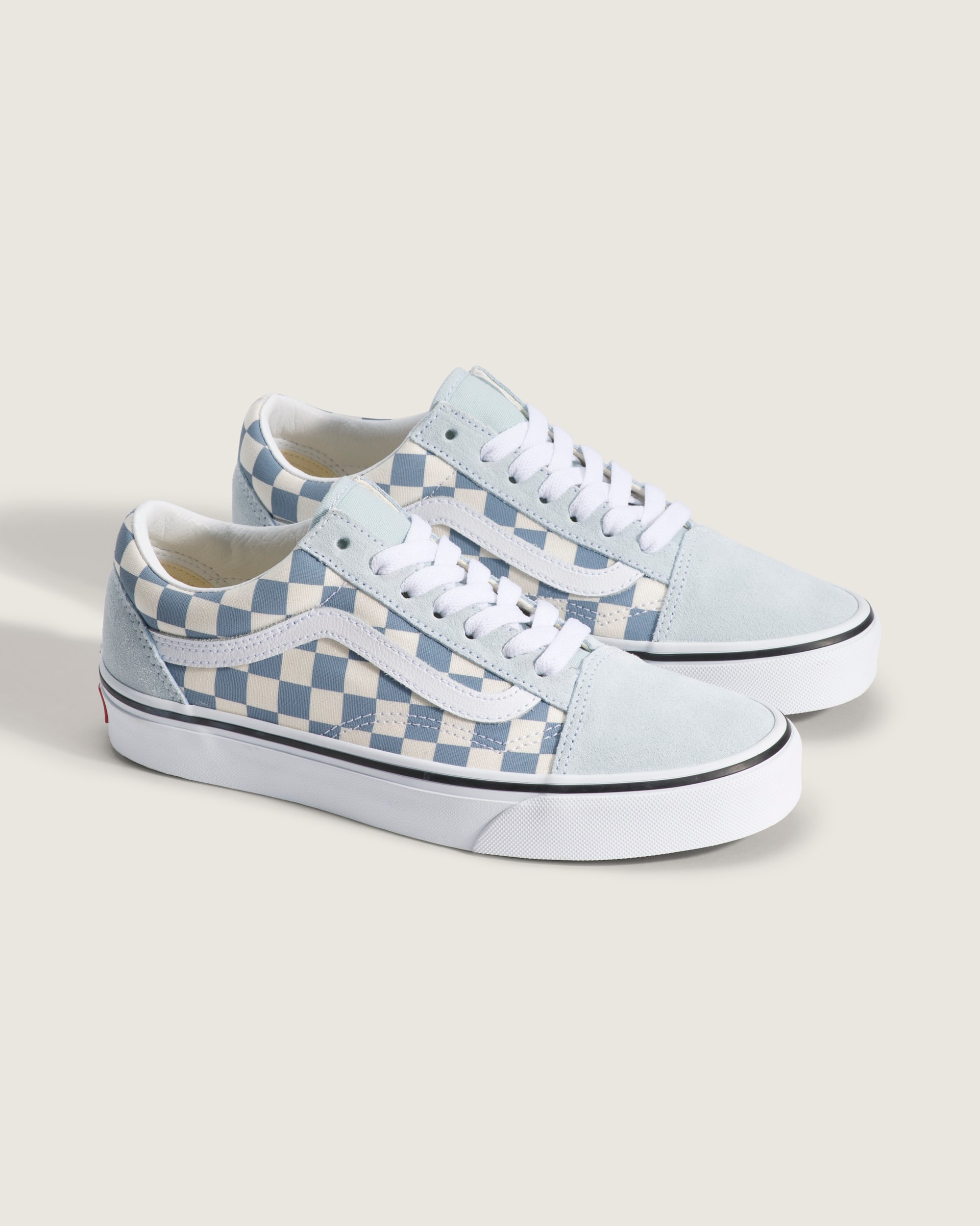 Old Skool Checkerboard Shoe VANS Checkerboard Dawn Mist Blue ALT1