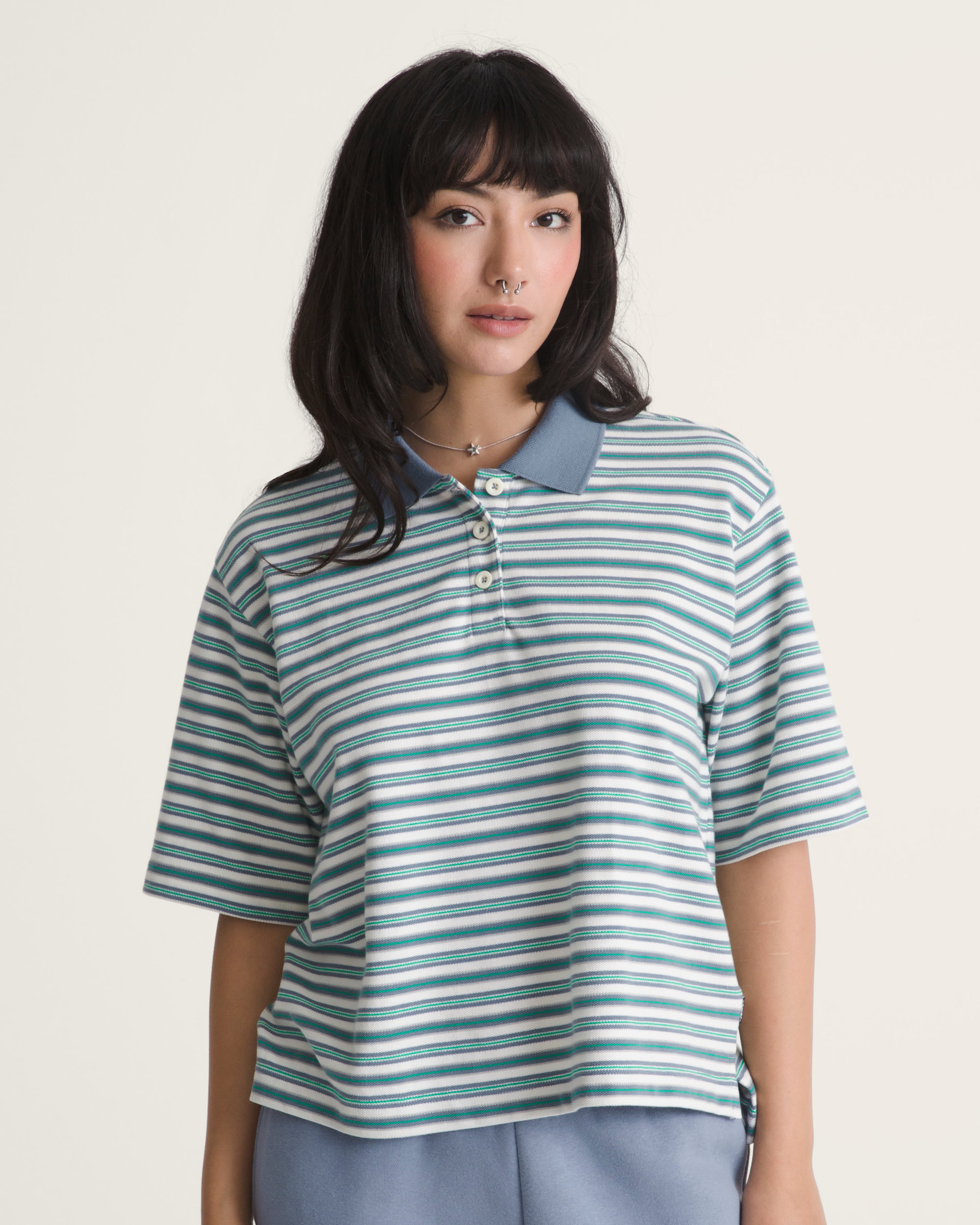 Swing Knit Polo Shirt VANS Glacial Slate Blue ALT2