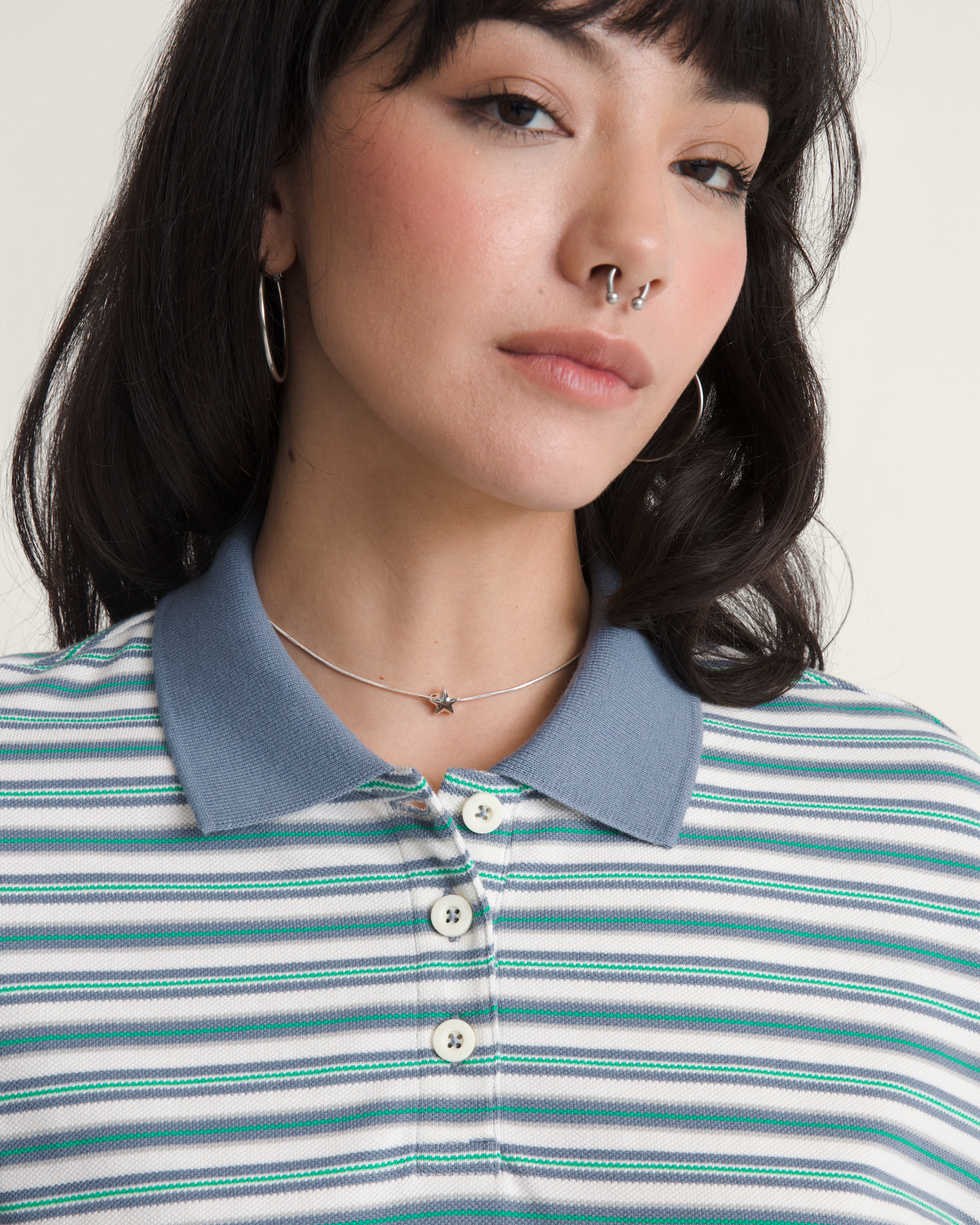 Swing Knit Polo Shirt VANS Glacial Slate Blue ALT4