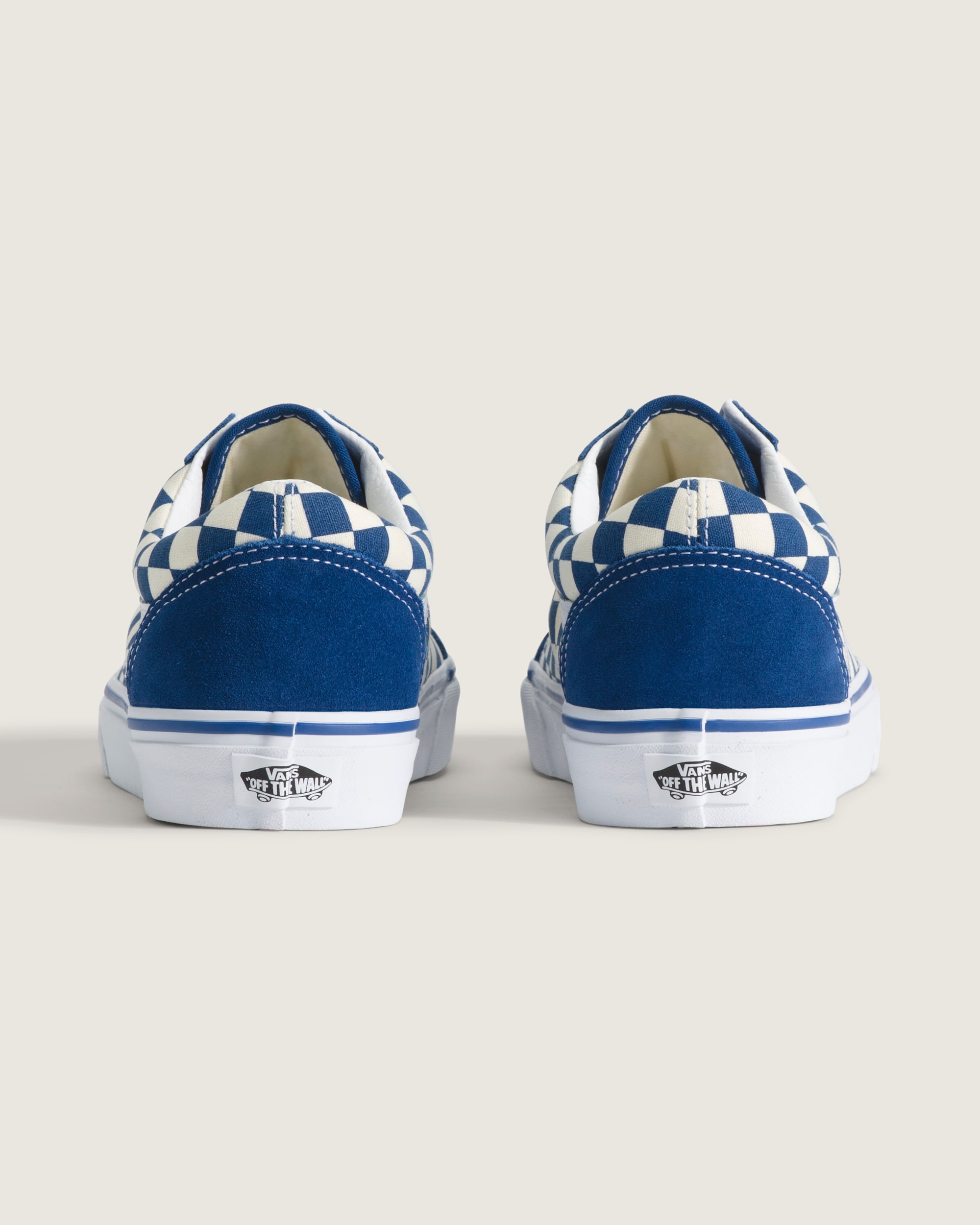 Old Skool Checkerboard Shoe VANS Checkerboard True Blue  White ALT3