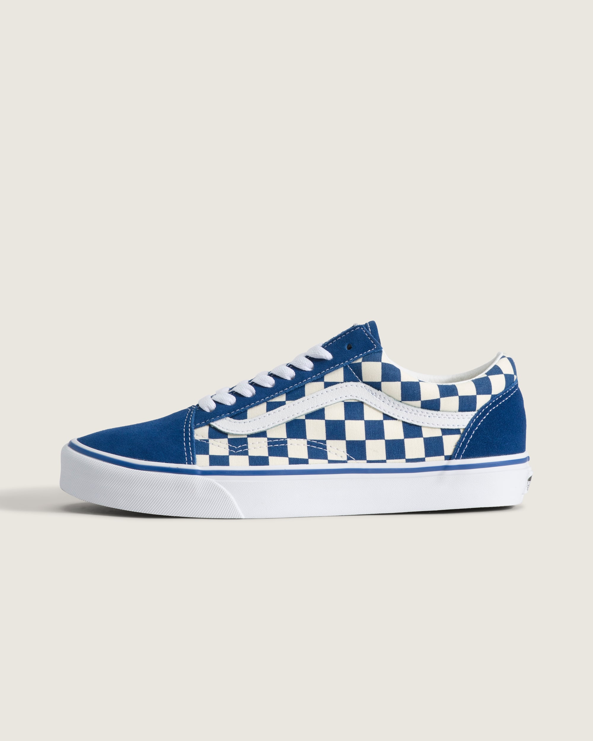 Old Skool Checkerboard Shoe VANS Checkerboard True Blue  White HERO
