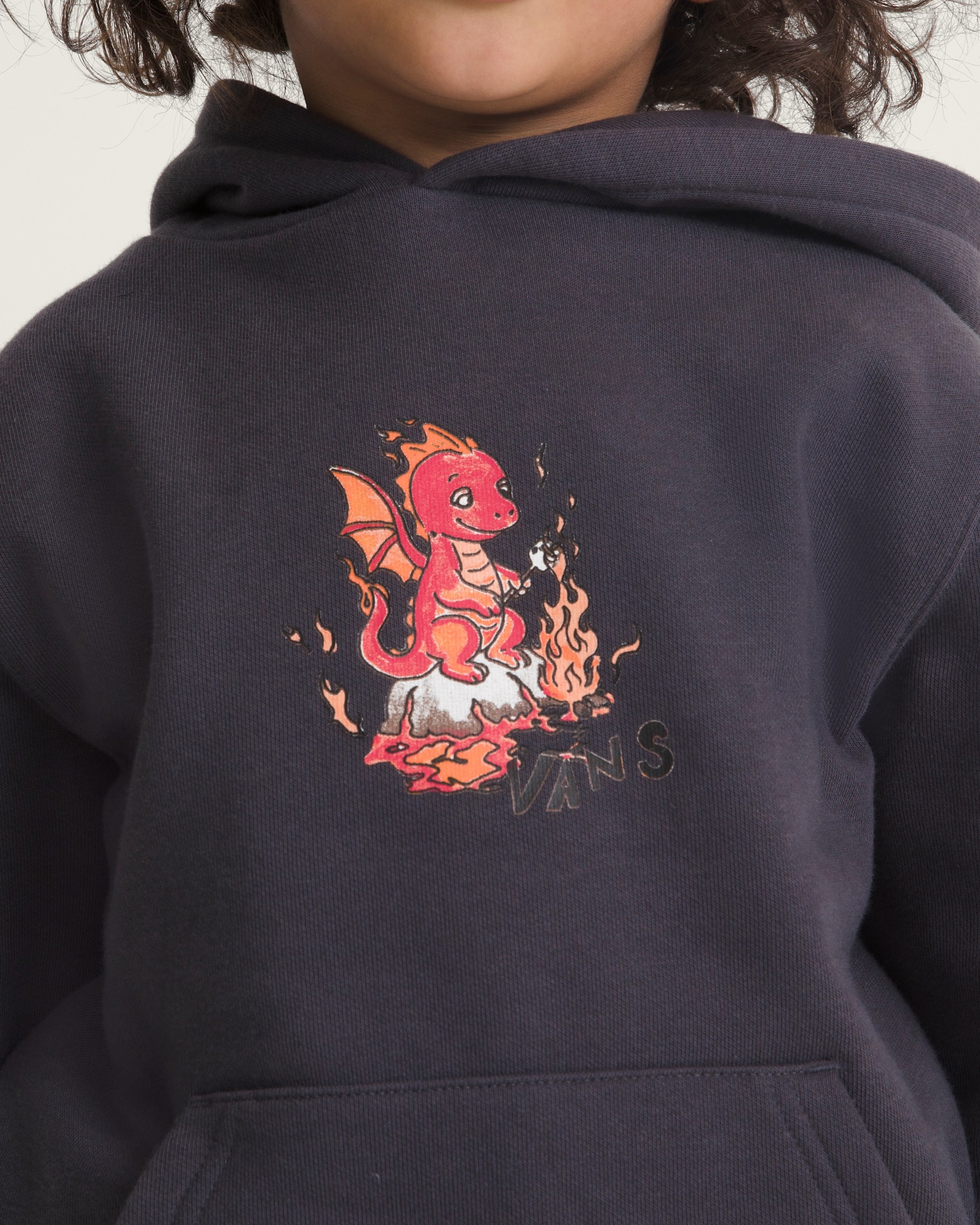 Little Kids Dragon Elements Pullover Sweatshirt VANS Charcoal Grey ALT3