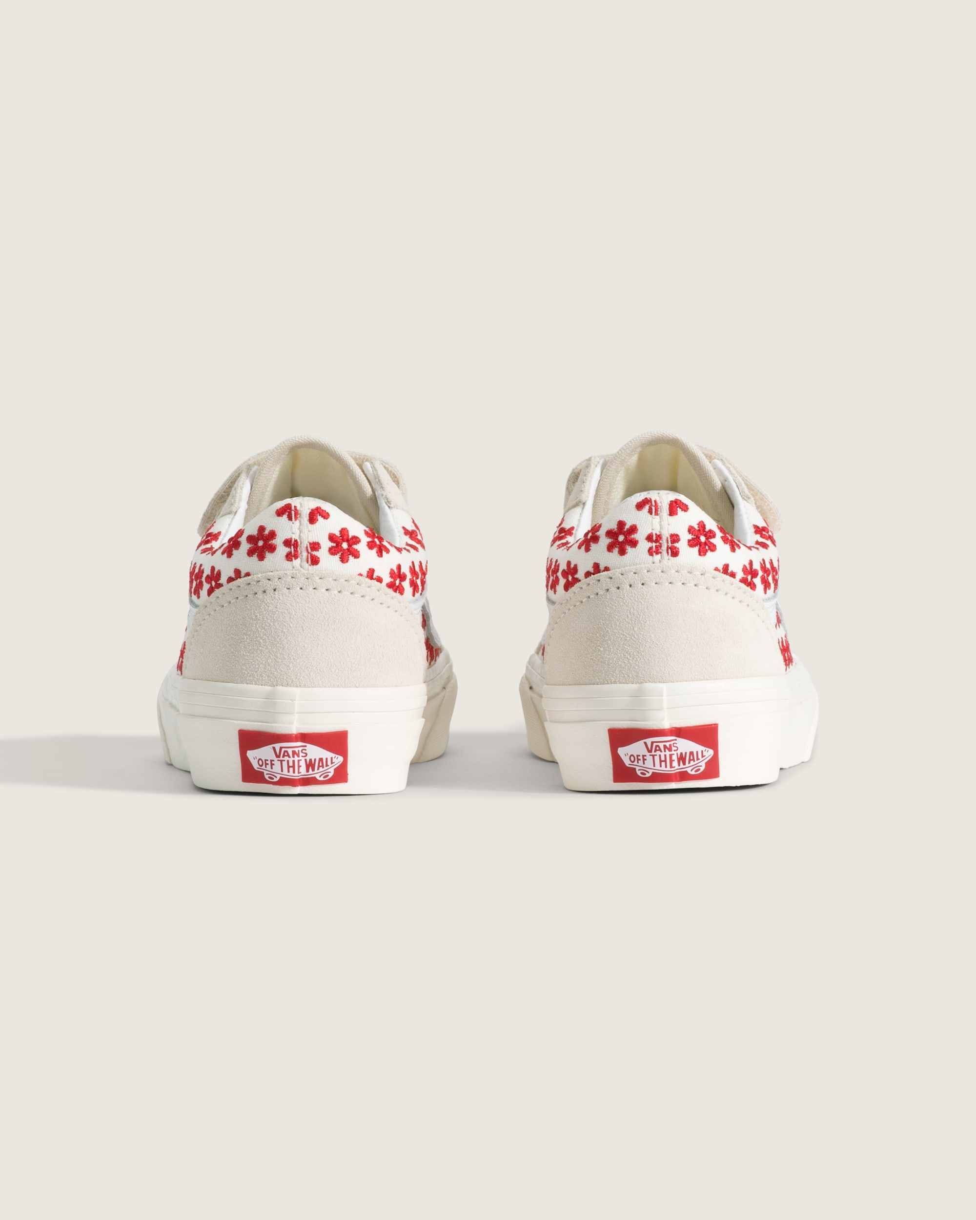 Little Kids Old Skool V Shoe VANS Racing Red ALT3