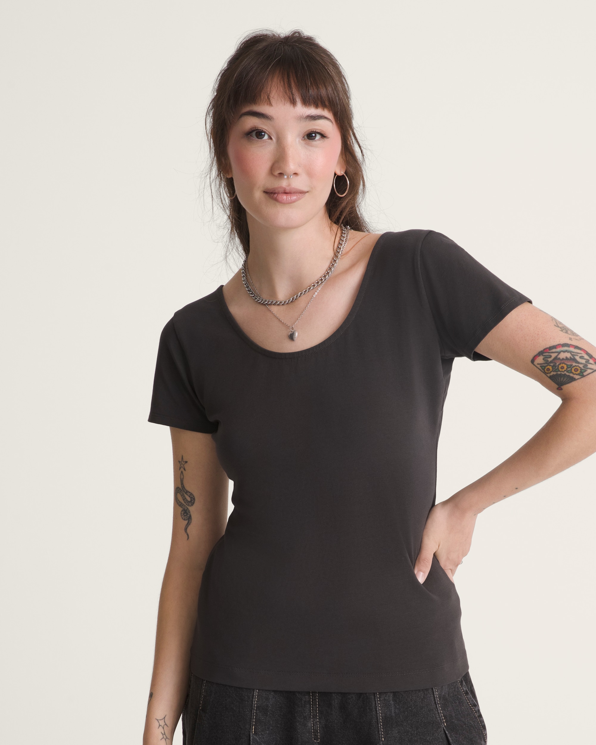 Double Scoop TShirt VANS Faded Black ALT1