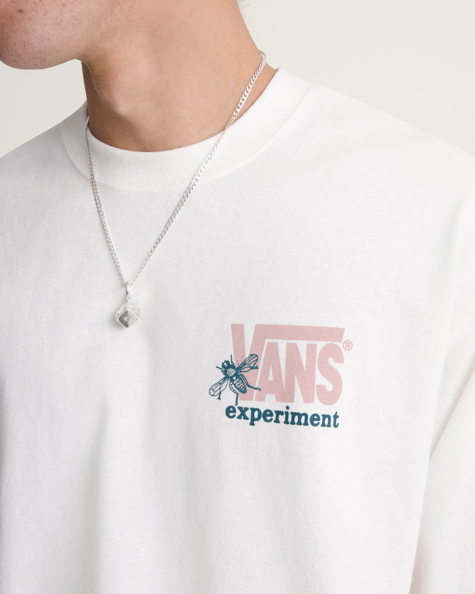 Vans Visions Long Sleeve TShirt VANS Egret White ALT3