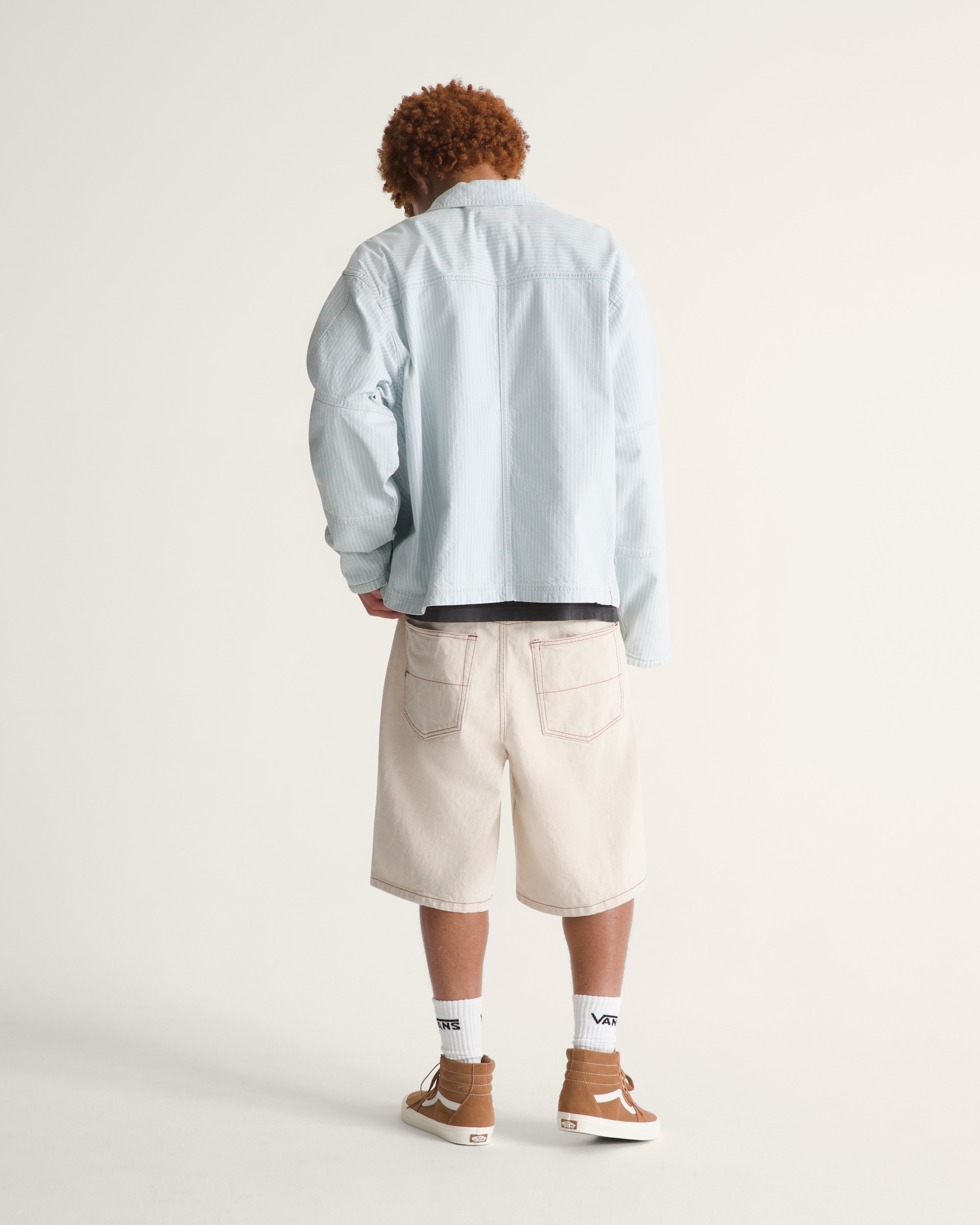 Check5 Baggy Denim Shorts VANS Natural Seed Beige ALT4