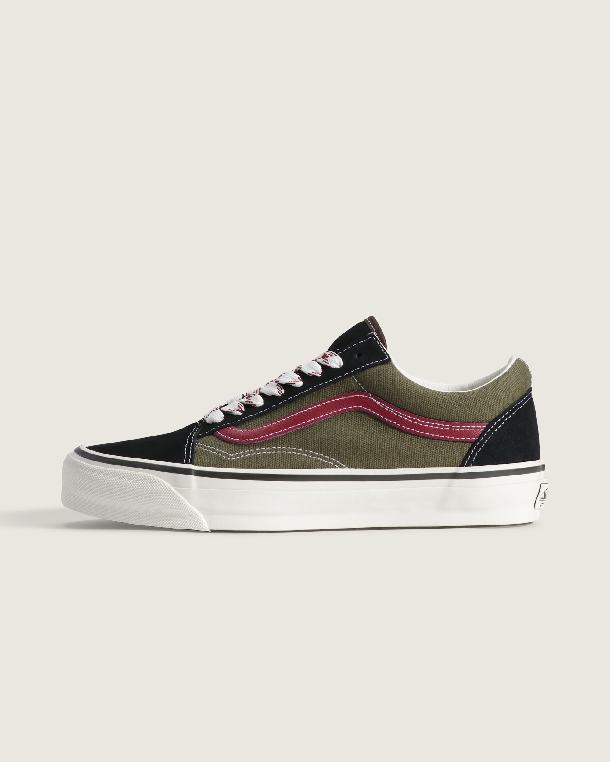 Premium Old Skool Shoe VANS Black  Olive Green HERO