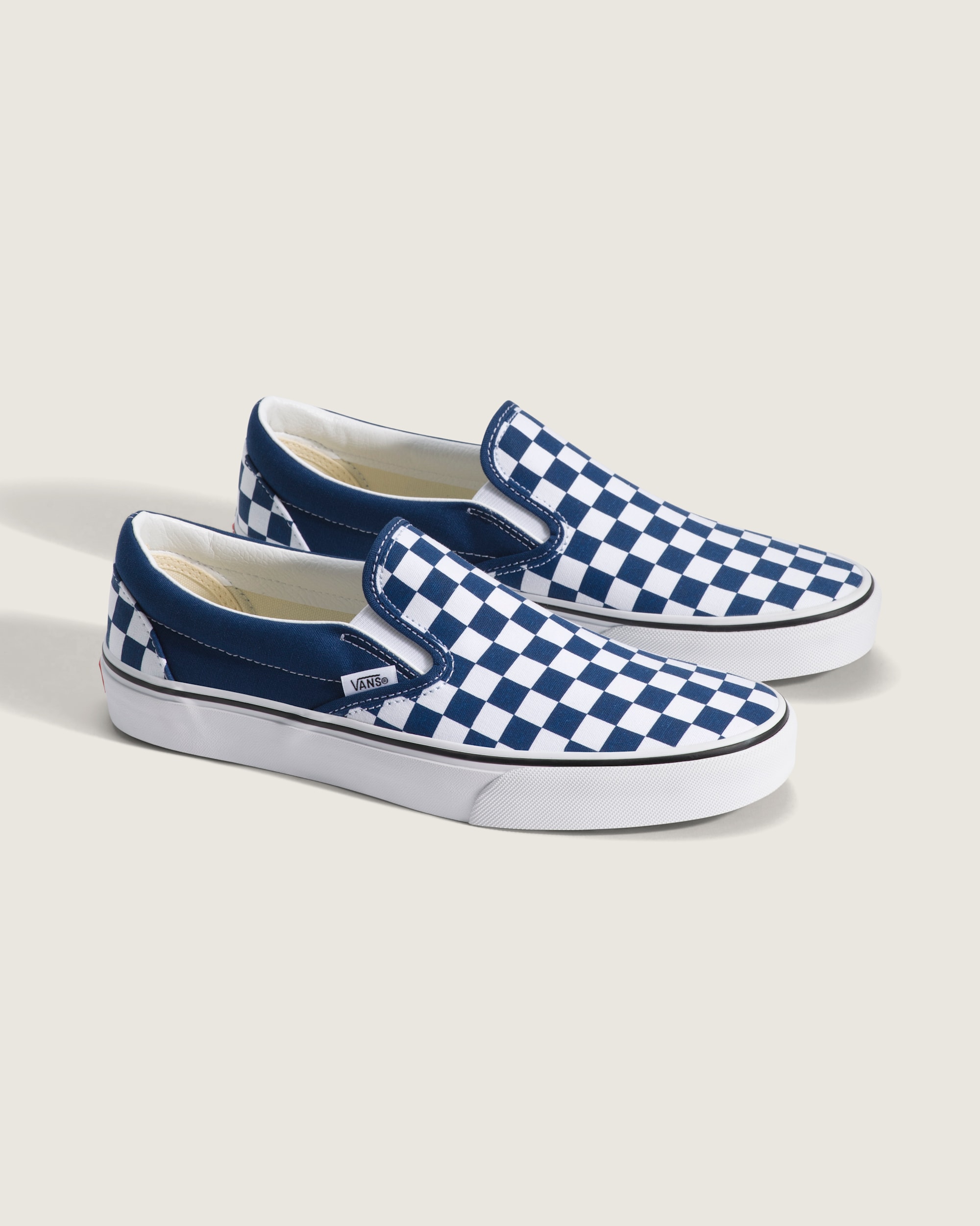 Classic SlipOn Checkerboard Shoe VANS Checkerboard Deep Indigo Blue ALT1