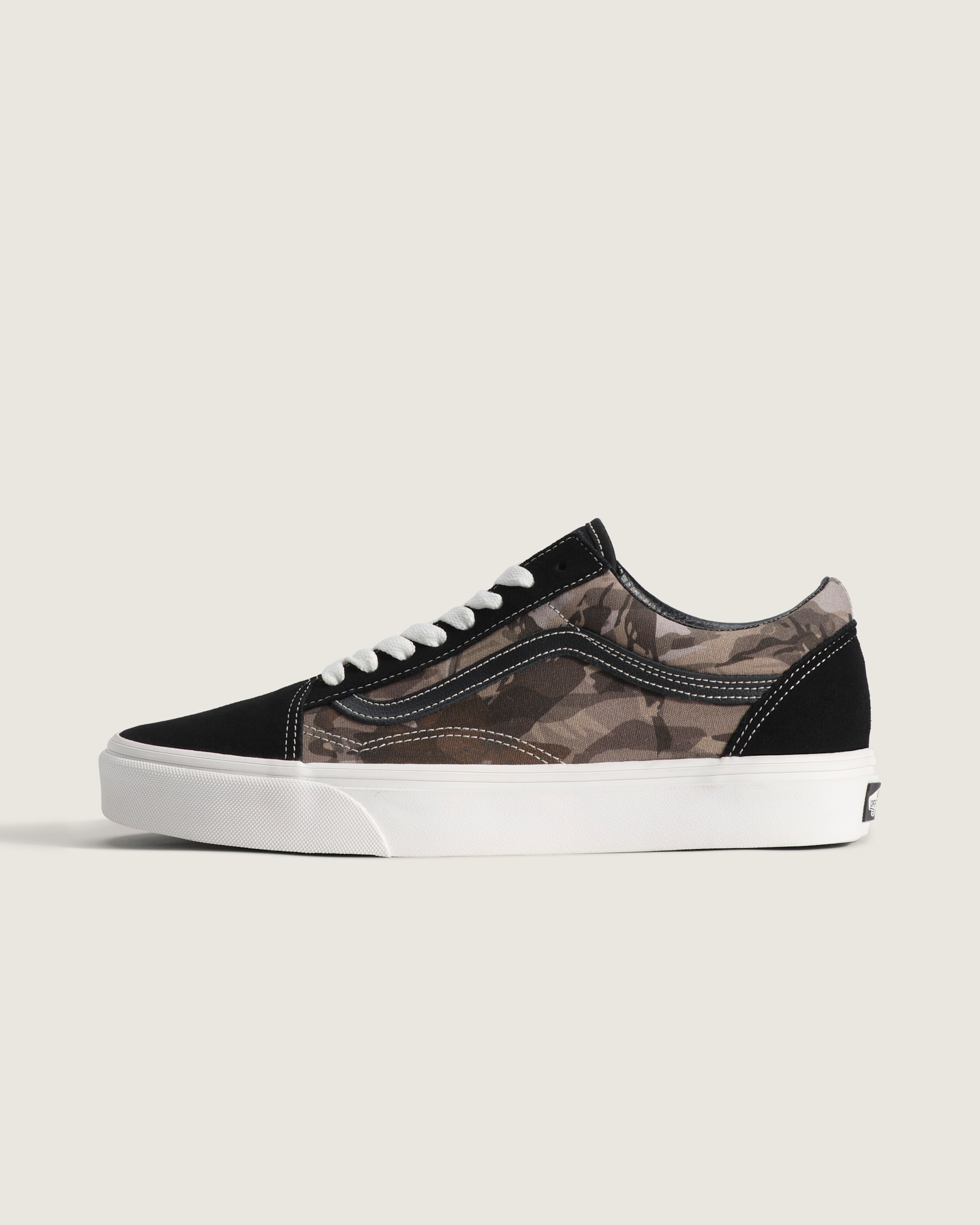 Old Skool Shoe VANS Camo Olive Green  Black HERO