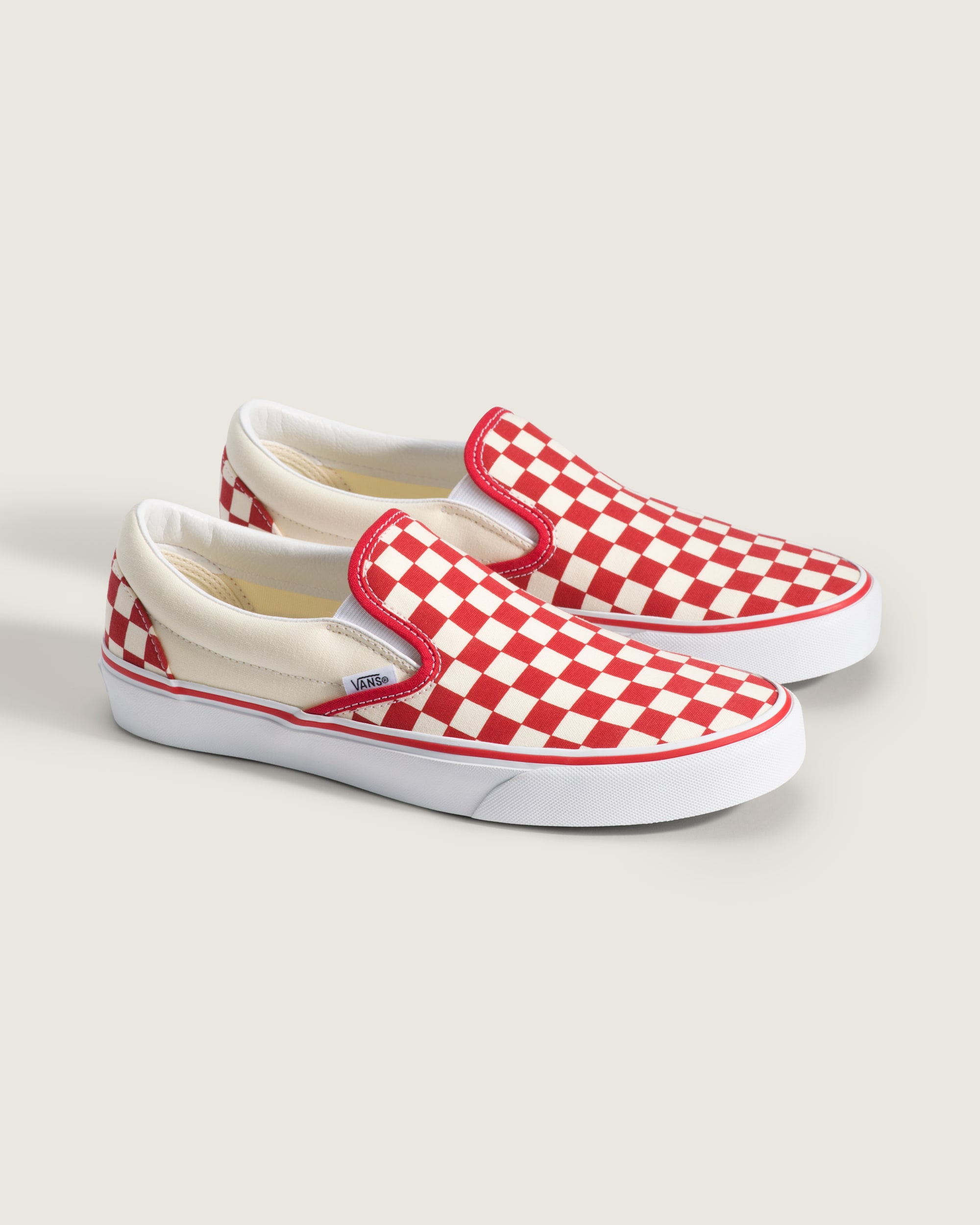 Classic SlipOn Shoe VANS Racing Red  White ALT1