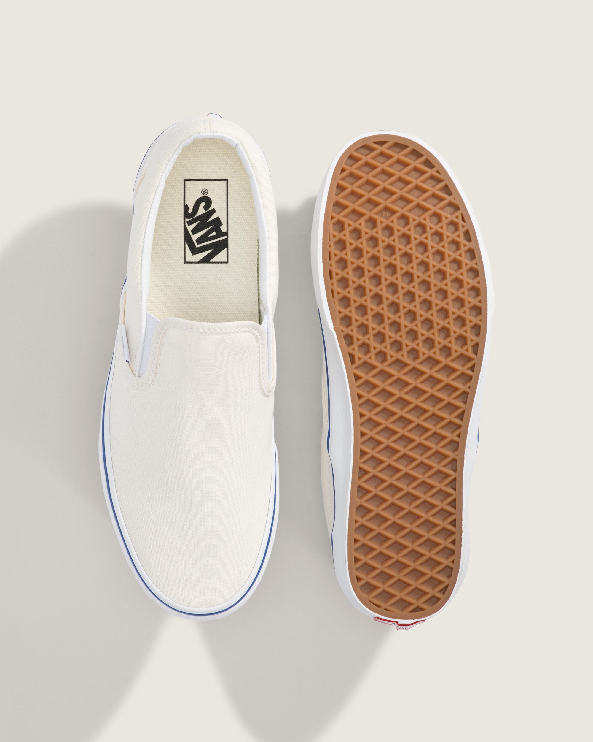 Classic SlipOn Shoe VANS Marshmallow White  Blue ALT2
