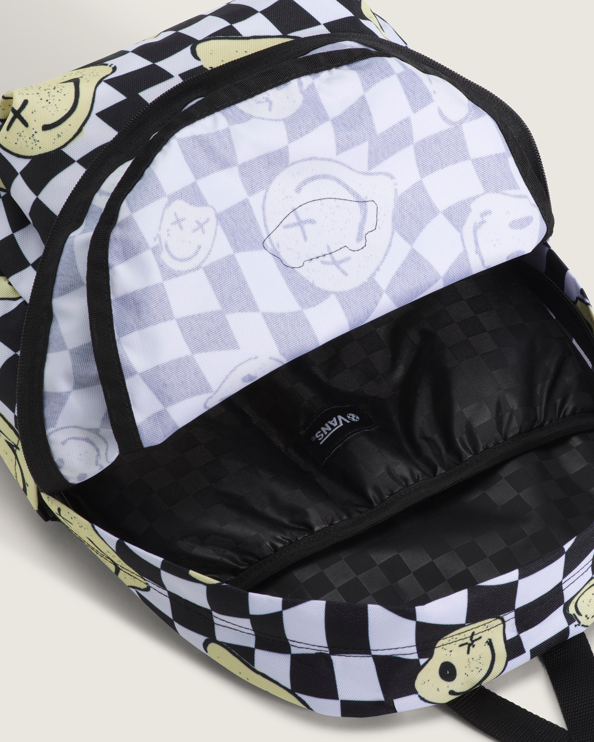 Old Skool Grom Checkerboard Backpack VANS White  Black ALT1