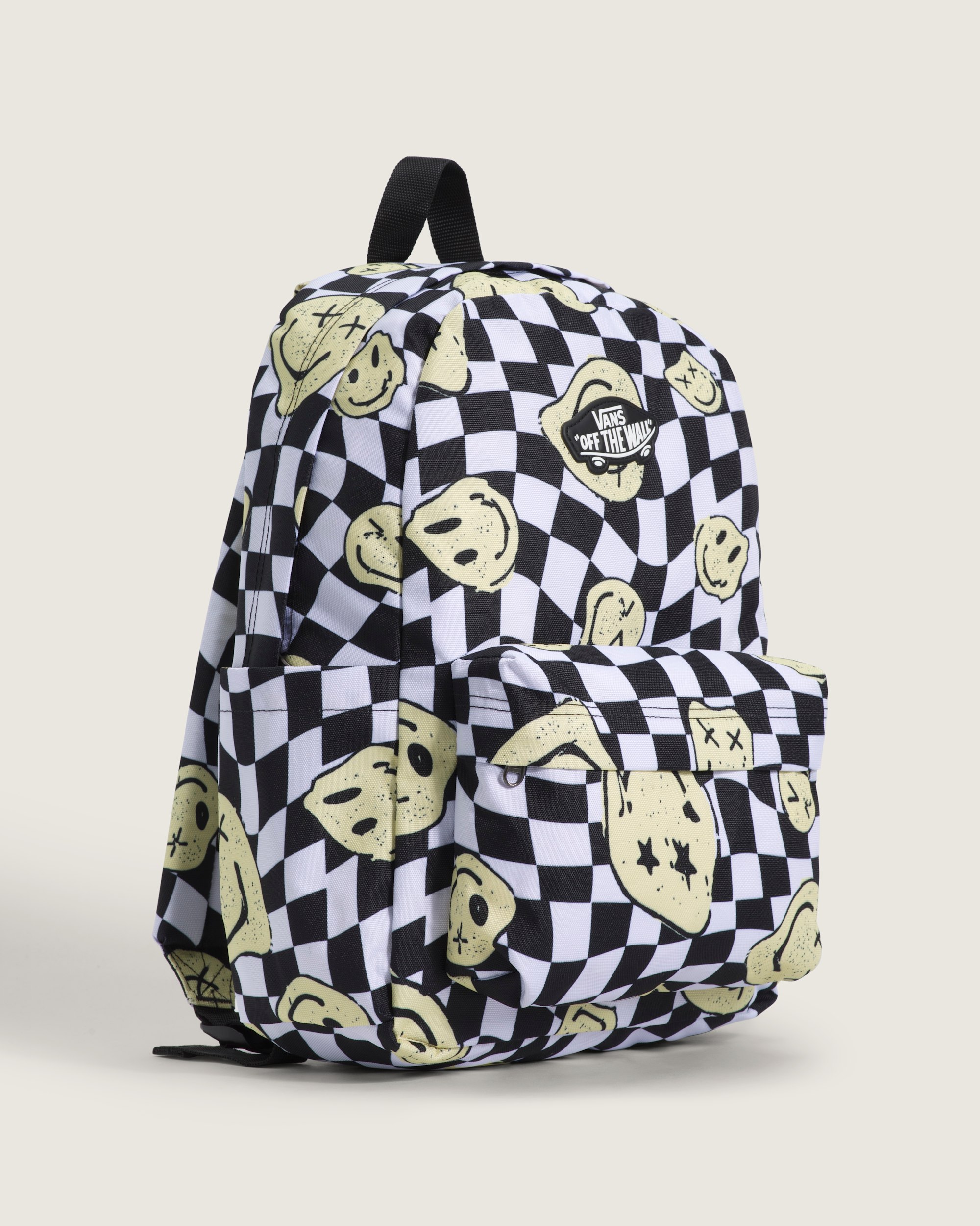 Old Skool Grom Checkerboard Backpack VANS White  Black ALT3