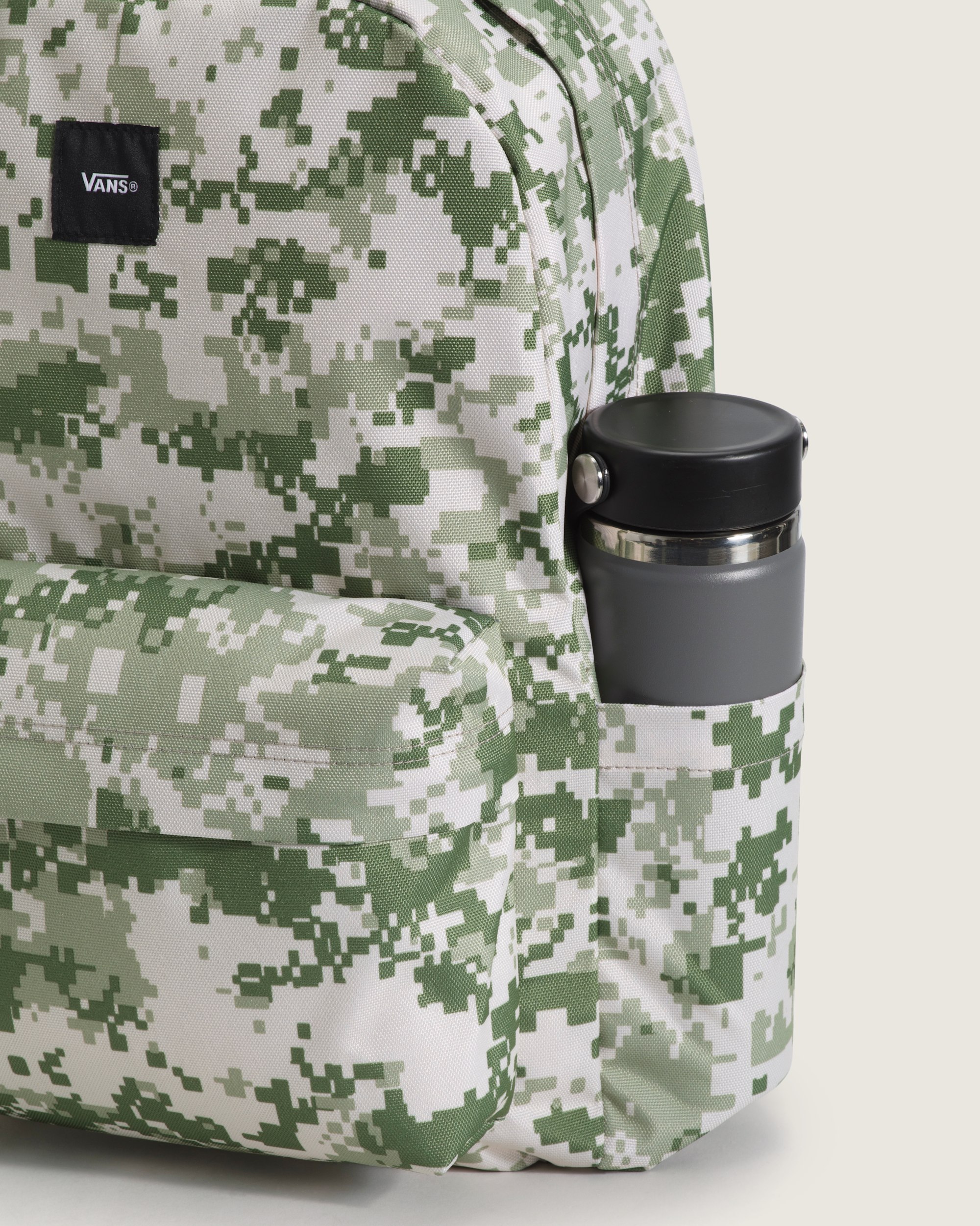 Old Skool Backpack VANS Neutral Olive Green  Marshmallow White ALT1