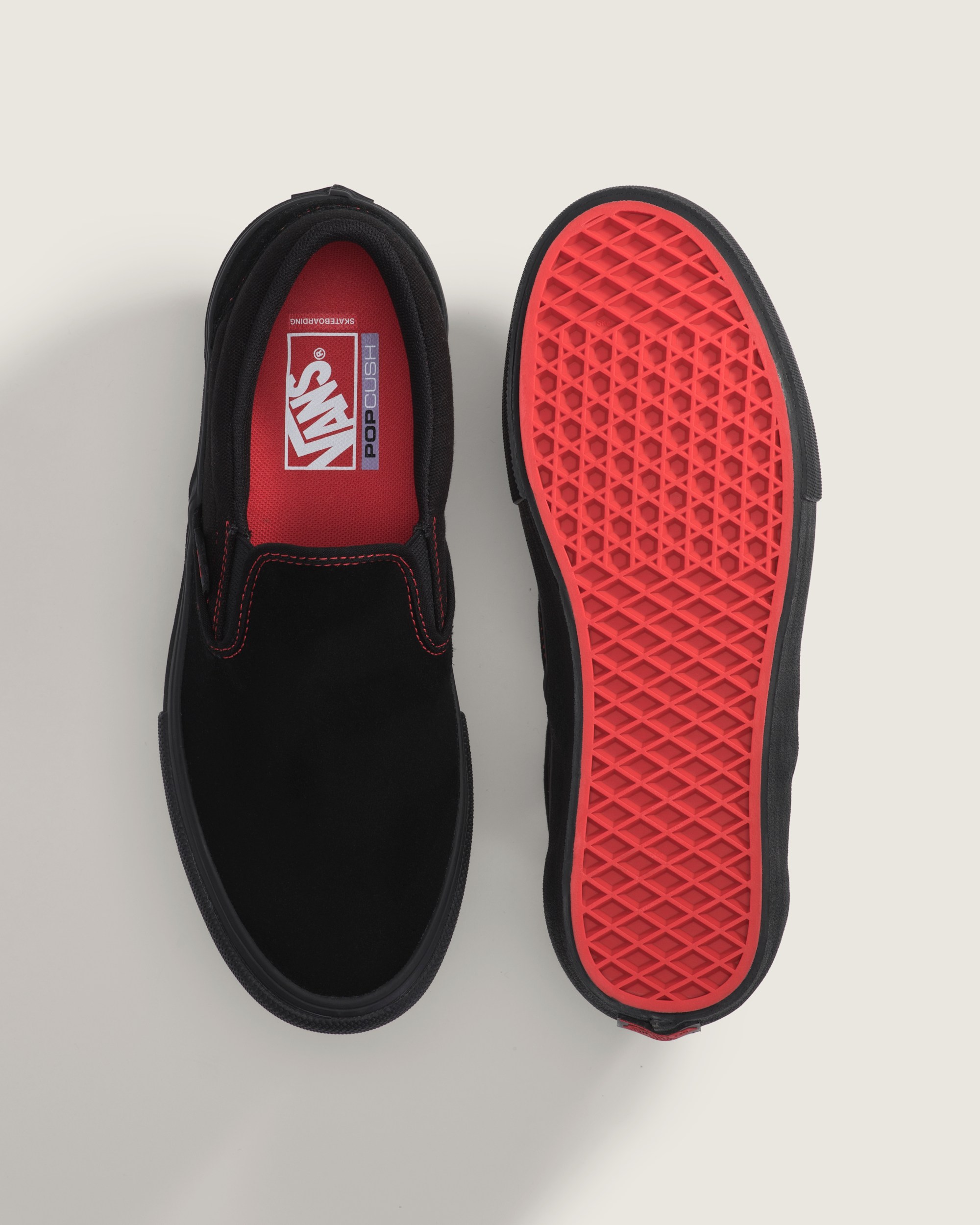 Skate SlipOn Shoe VANS Black  Black  Red ALT2
