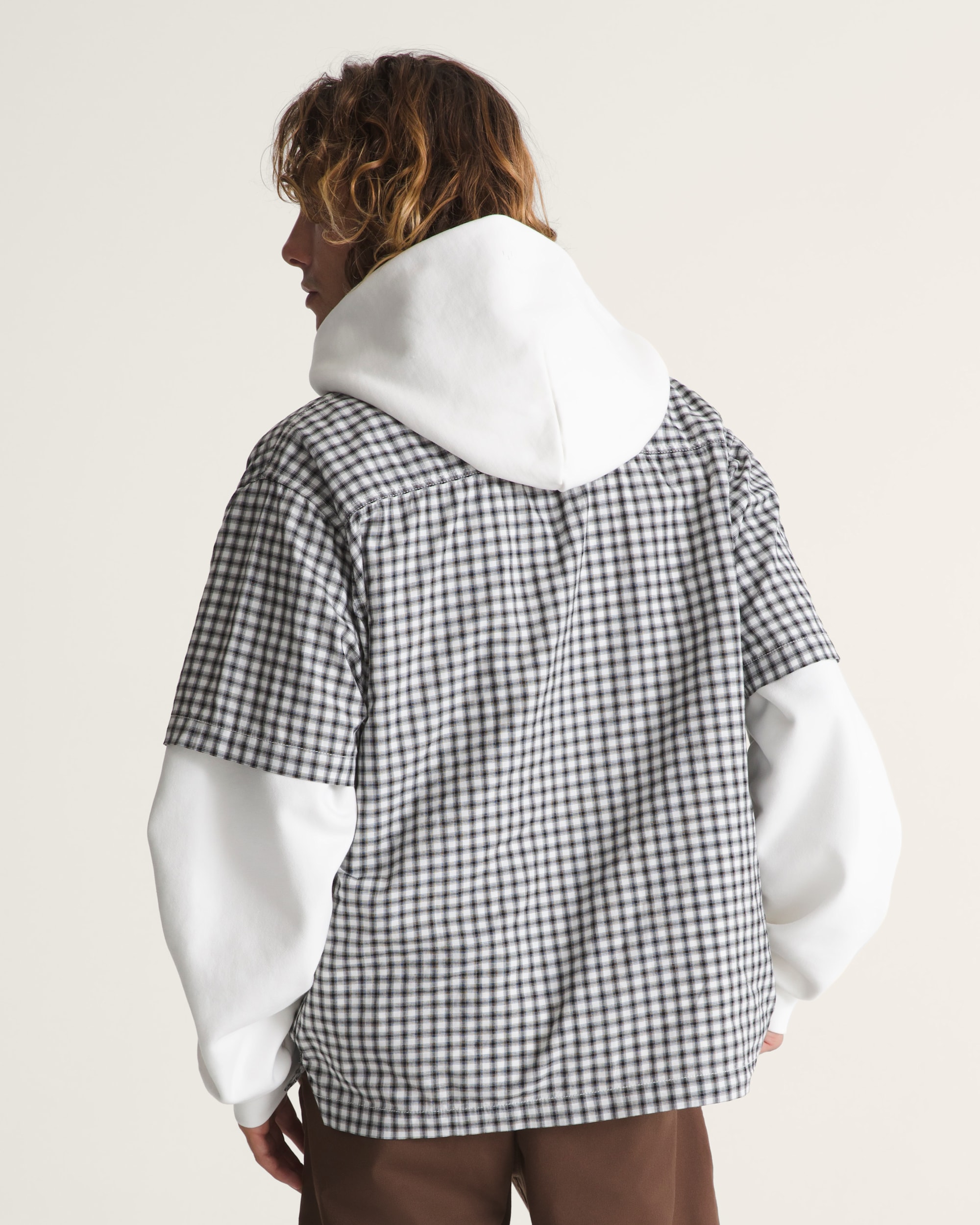 Larkspur Mini Plaid Shirt VANS White  Black ALT3
