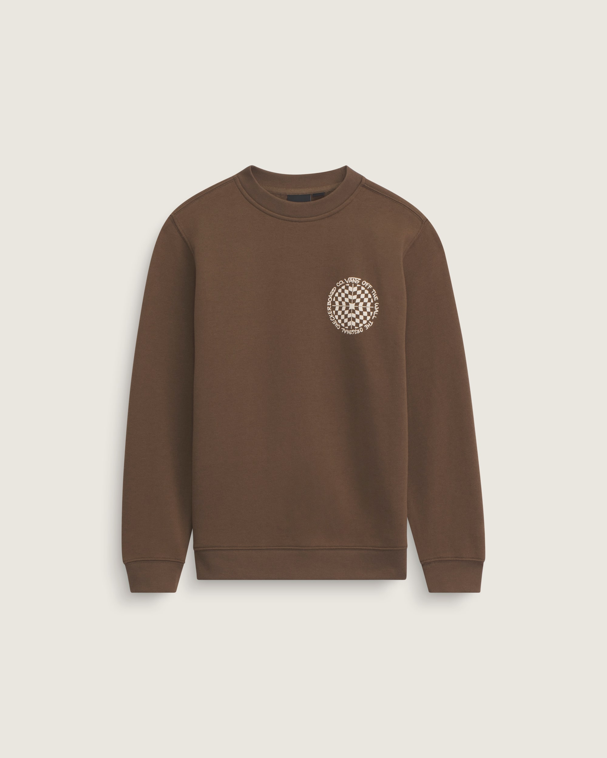 Kids Vertigo Vans Loose Crew Sweatshirt VANS Vintage Cocoa Brown ALT1