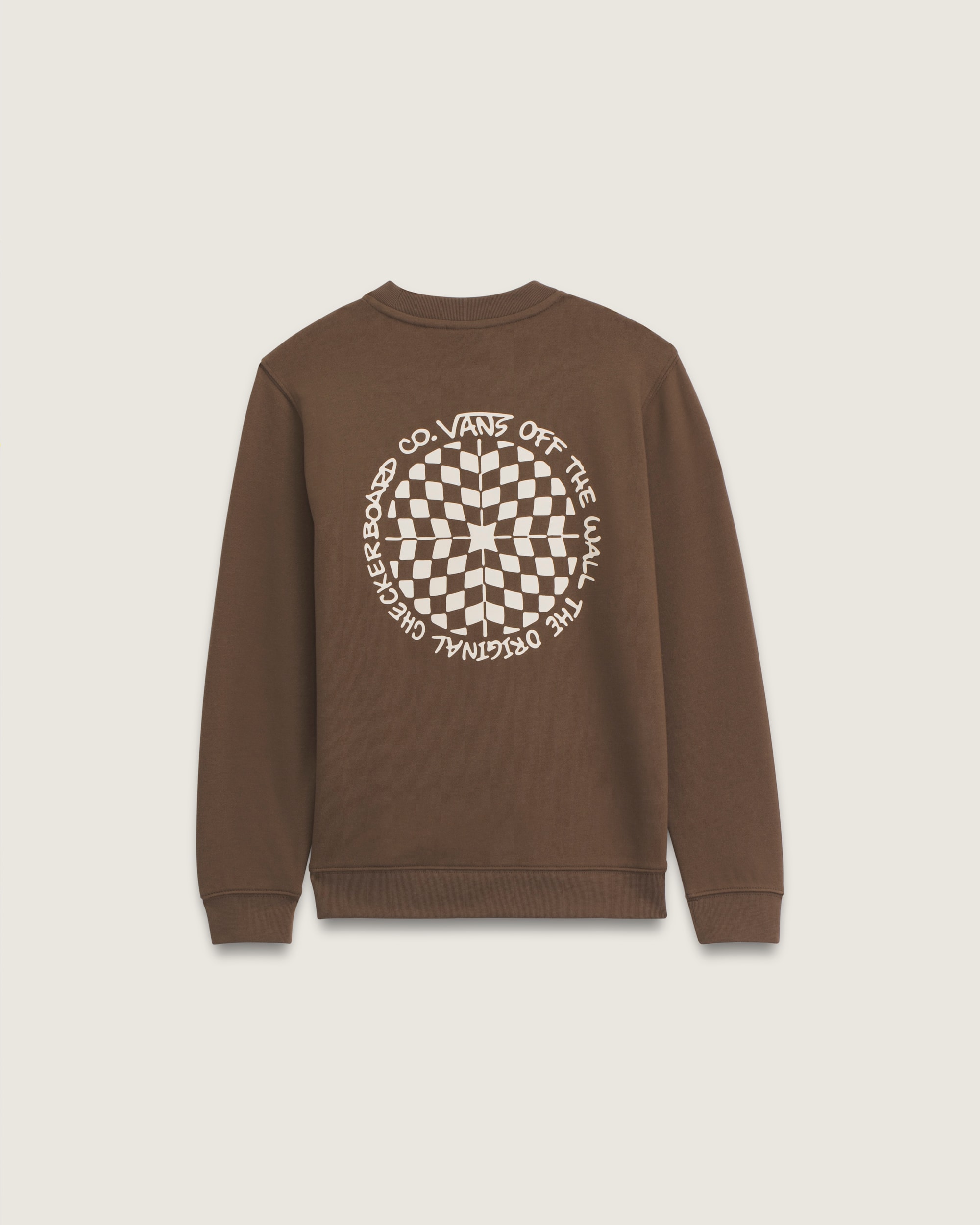 Kids Vertigo Vans Loose Crew Sweatshirt VANS Vintage Cocoa Brown HERO