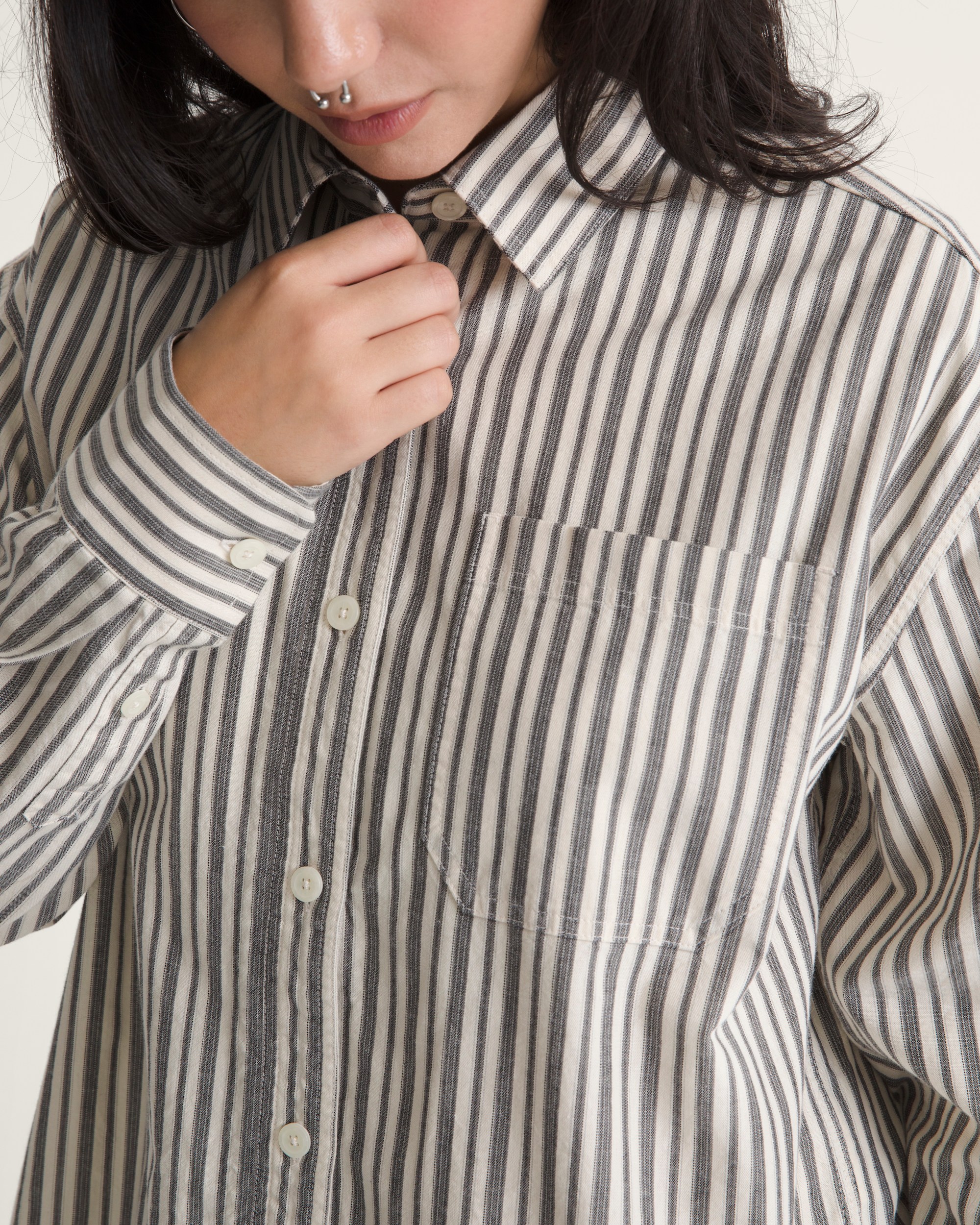 Utility Stripe Shirt VANS BlackWhite ALT4