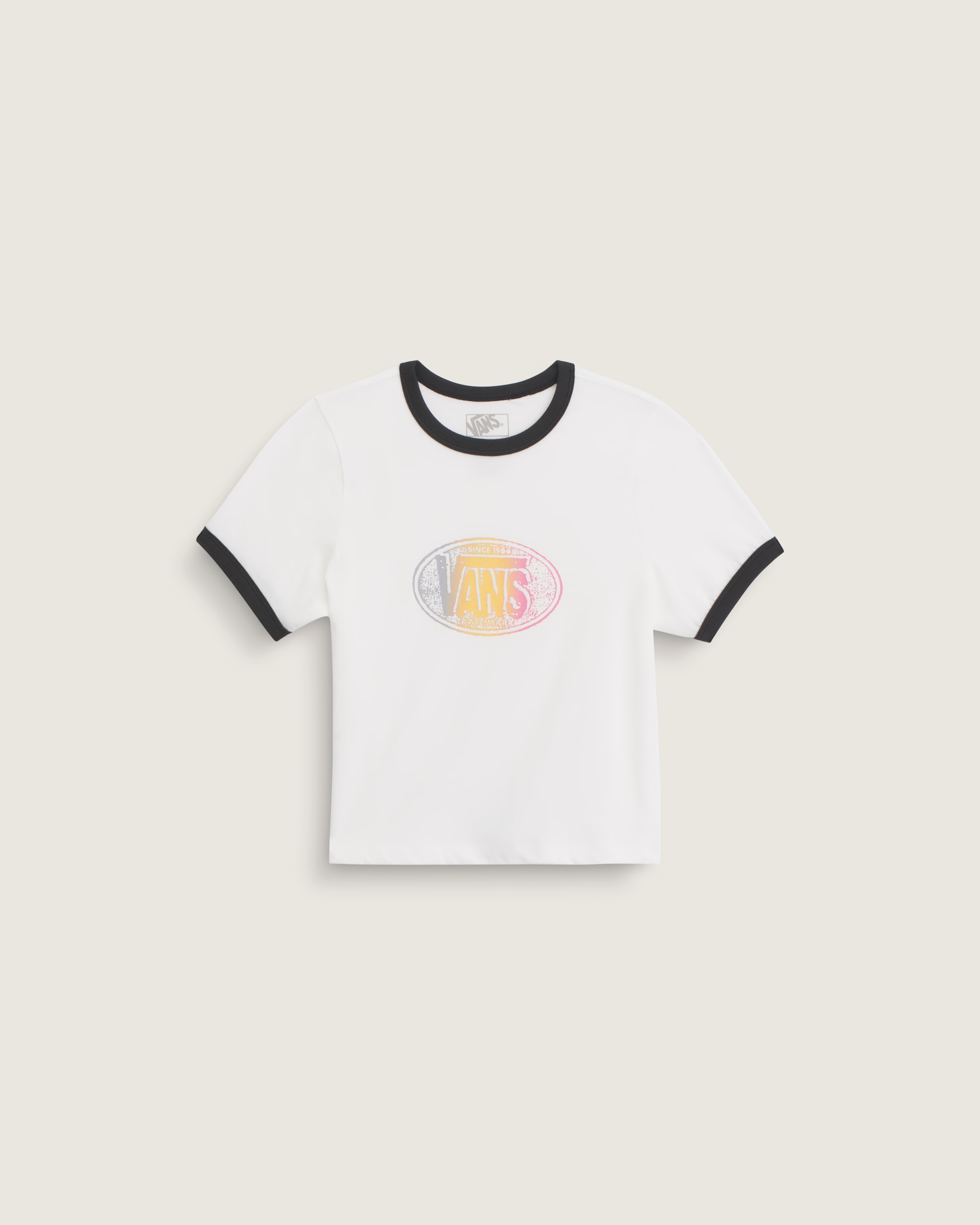 Kids Trademarked Ringer TShirt VANS White HERO