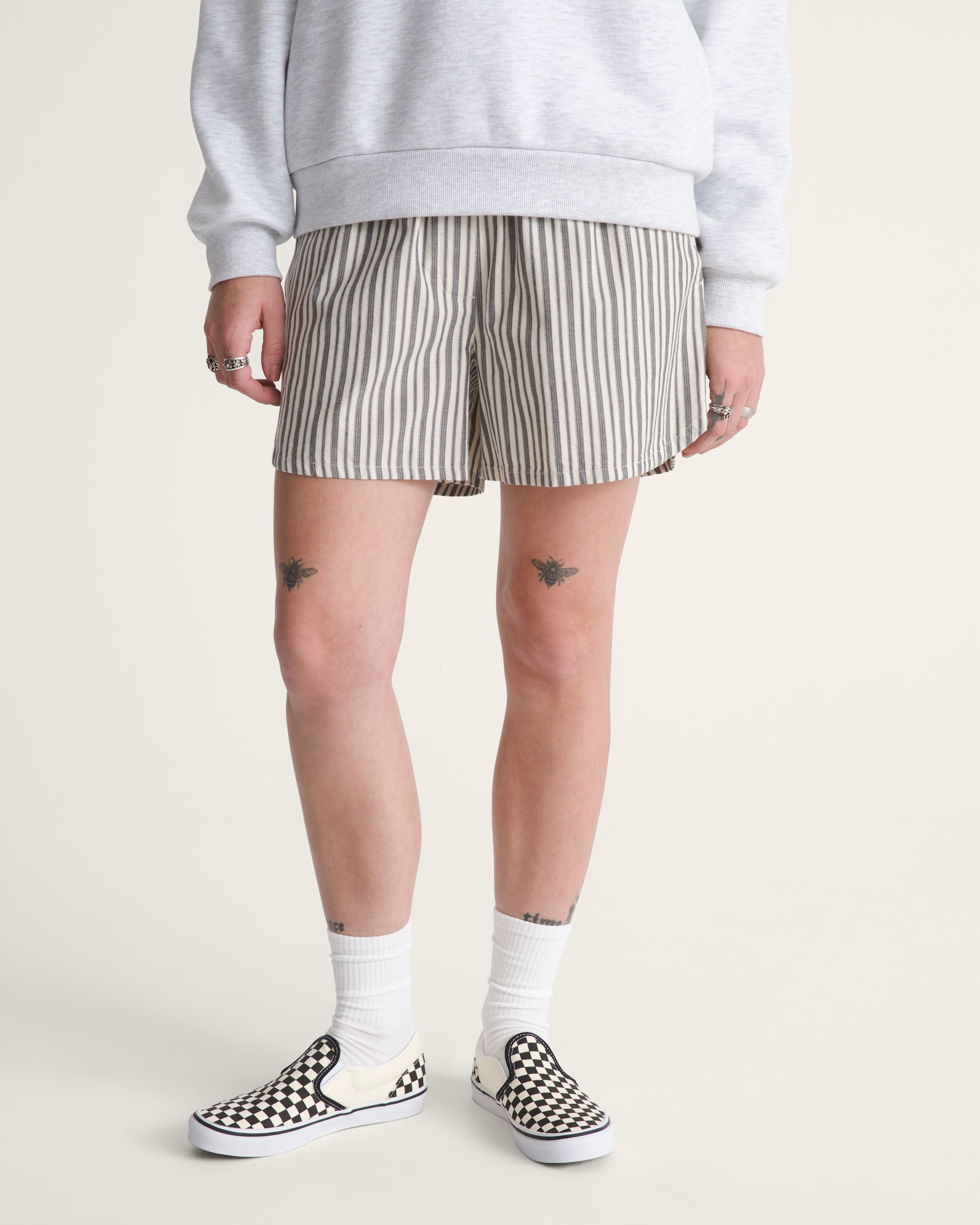 Pull On Stripe Shorts VANS BlackWhite ALT2