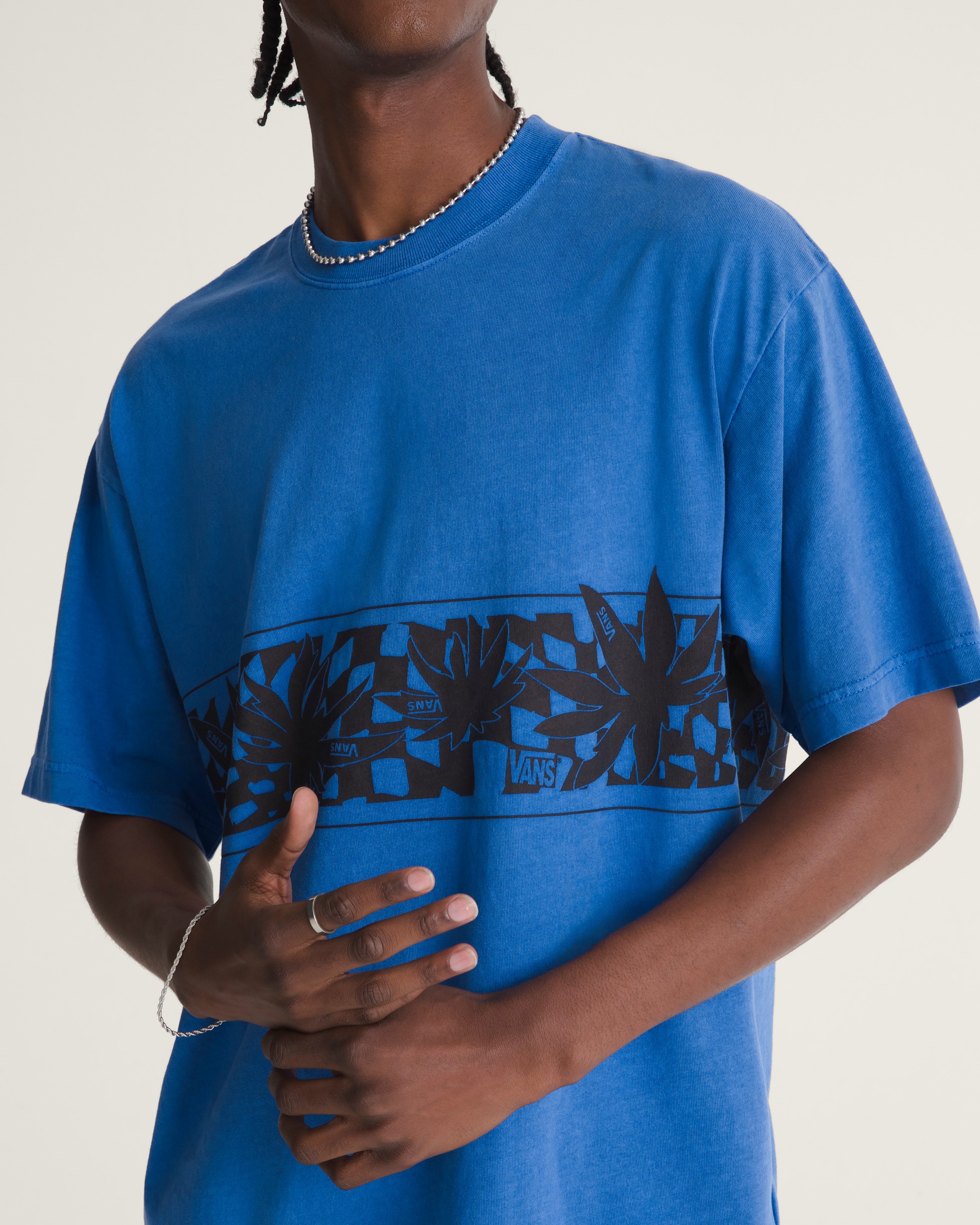 Palm Leaf TShirt VANS Royal Cobalt Blue ALT4