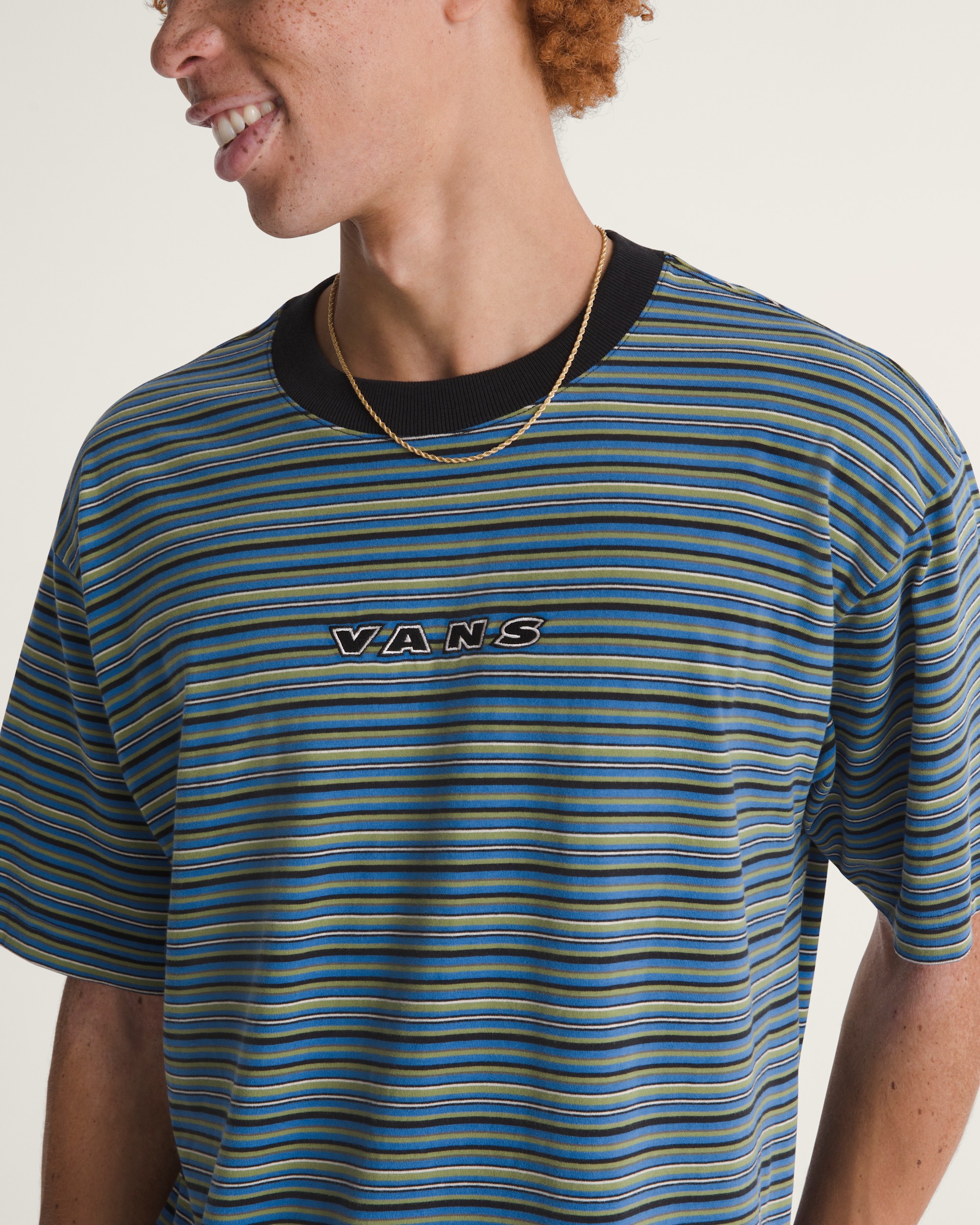 Cameron Stripe Knit Shirt VANS Black  True Blue ALT4