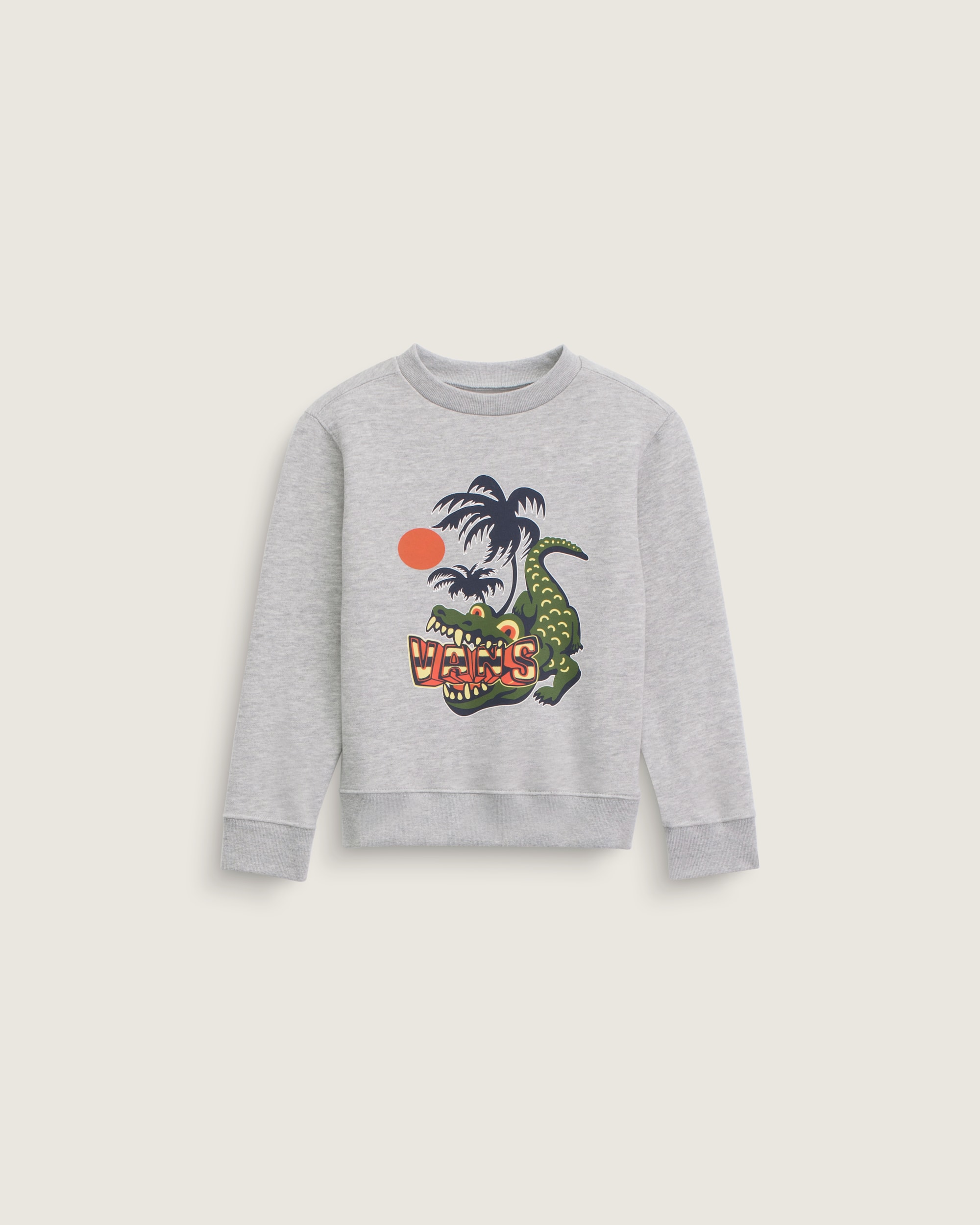 Little Kids Wise Croc Crew Sweatshirt VANS Cement Heather Grey HERO