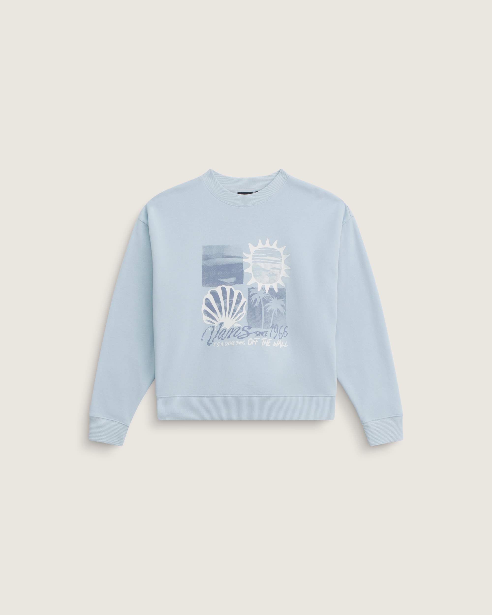 Kids Shore Thing Os Crew Sweatshirt VANS Dawn Mist Blue HERO