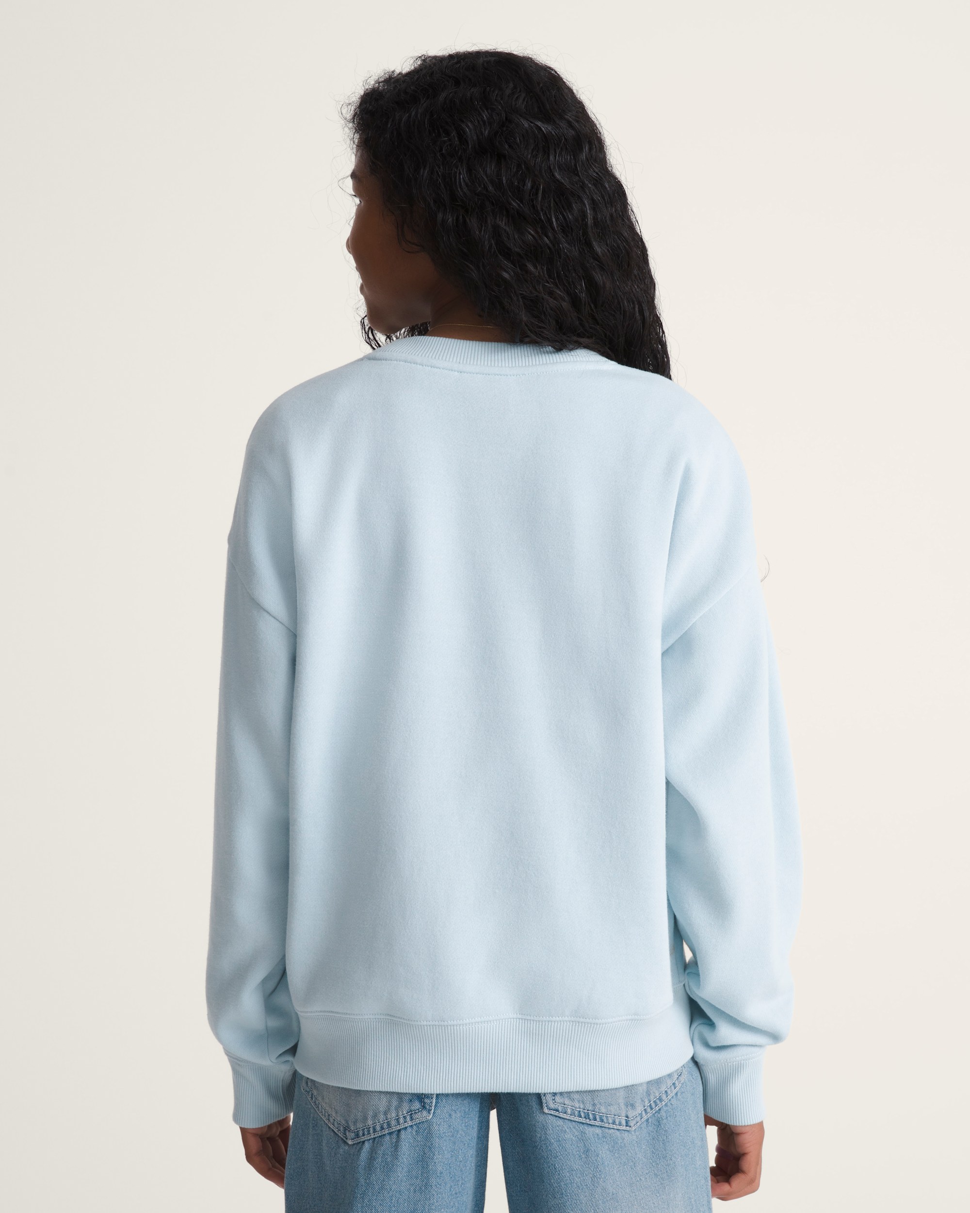 Kids Shore Thing Os Crew Sweatshirt VANS Dawn Mist Blue ALT3