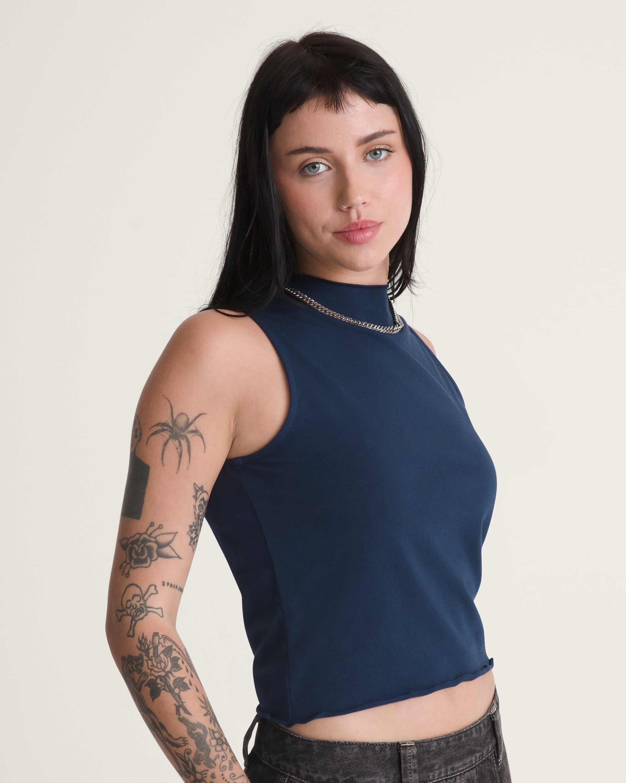 Mock Neck Tank Top VANS Dress Blues ALT2