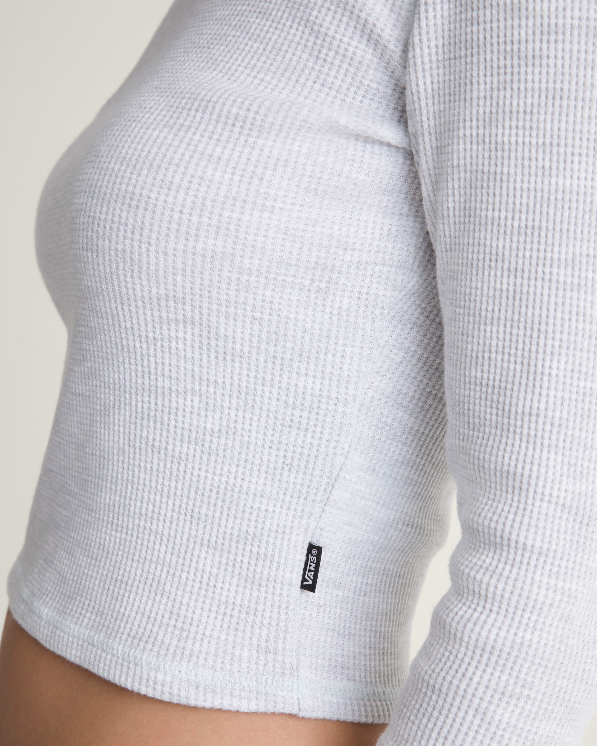 Waffle Long Sleeve Shirt VANS Heather White ALT4