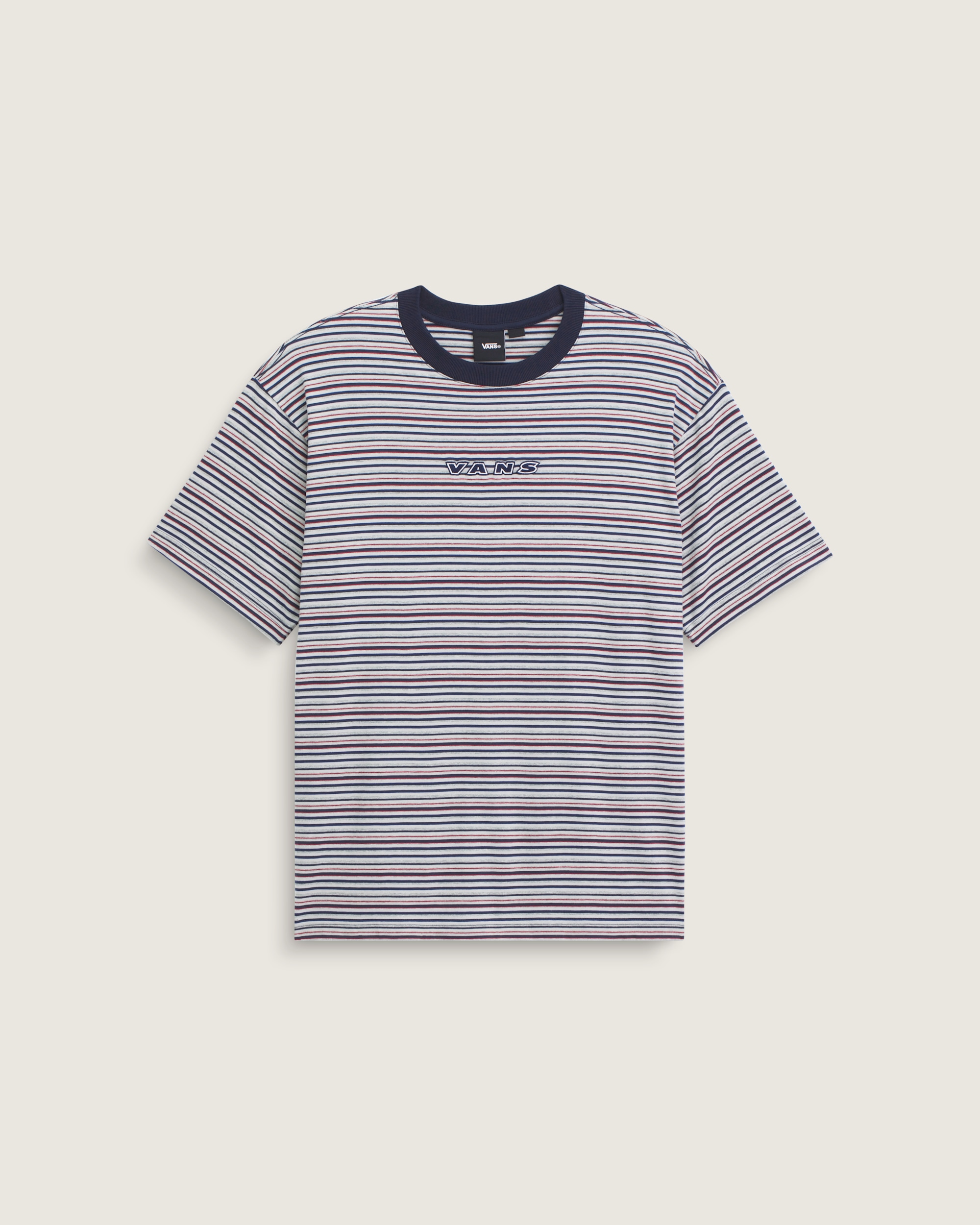 Cameron Stripe Knit Shirt VANS Parisian Night Blue  Cement Heather Grey HERO