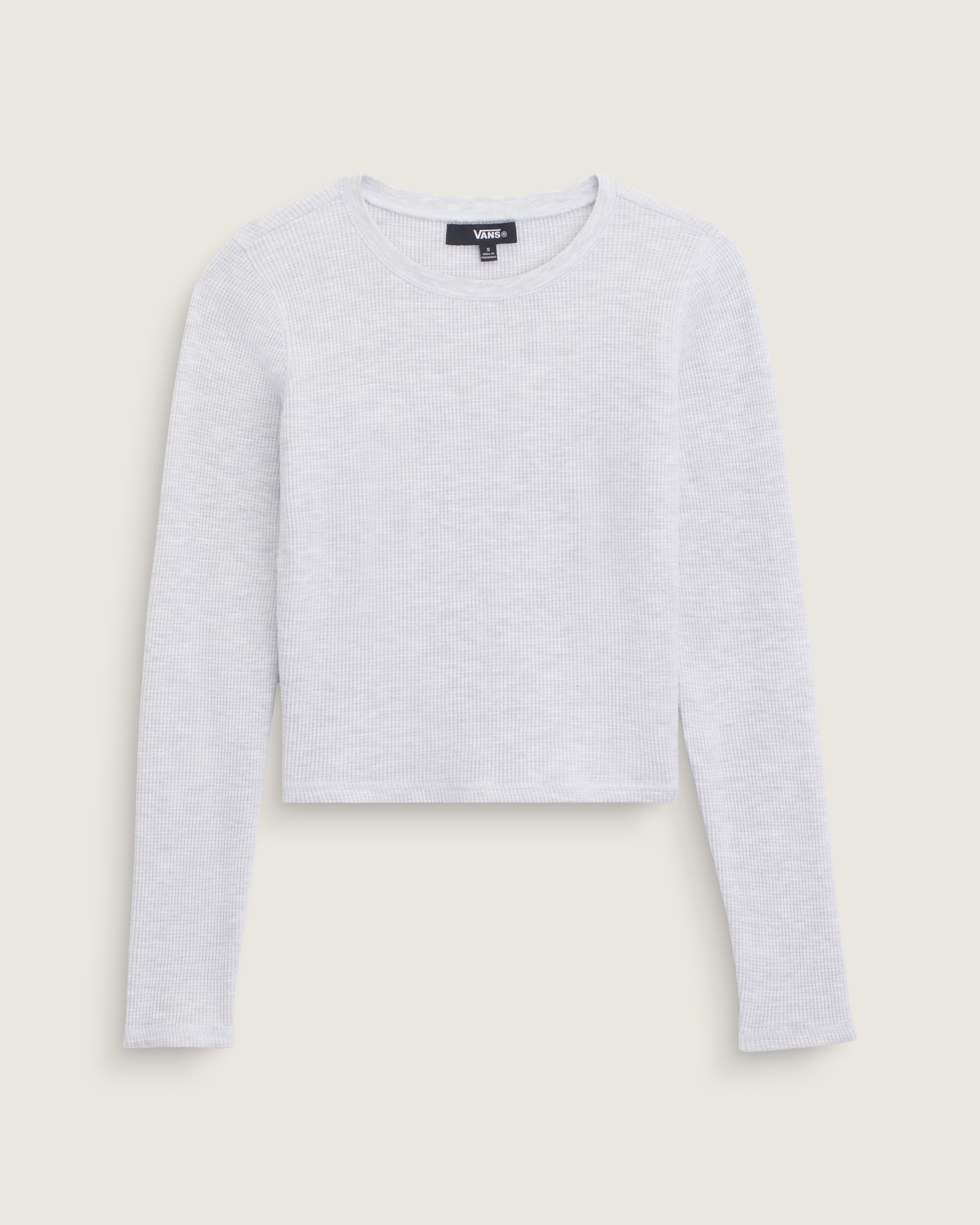 Waffle Long Sleeve Shirt VANS Heather White HERO