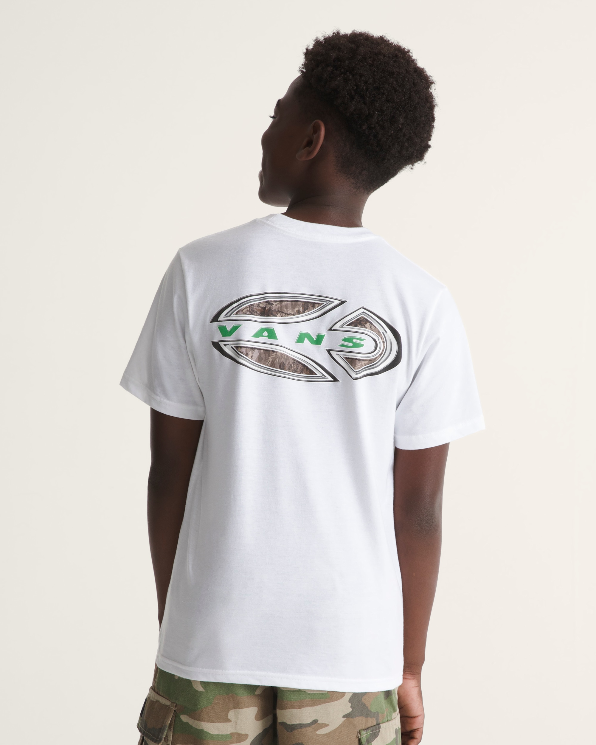 Kids Camo Oval TShirt VANS White ALT3
