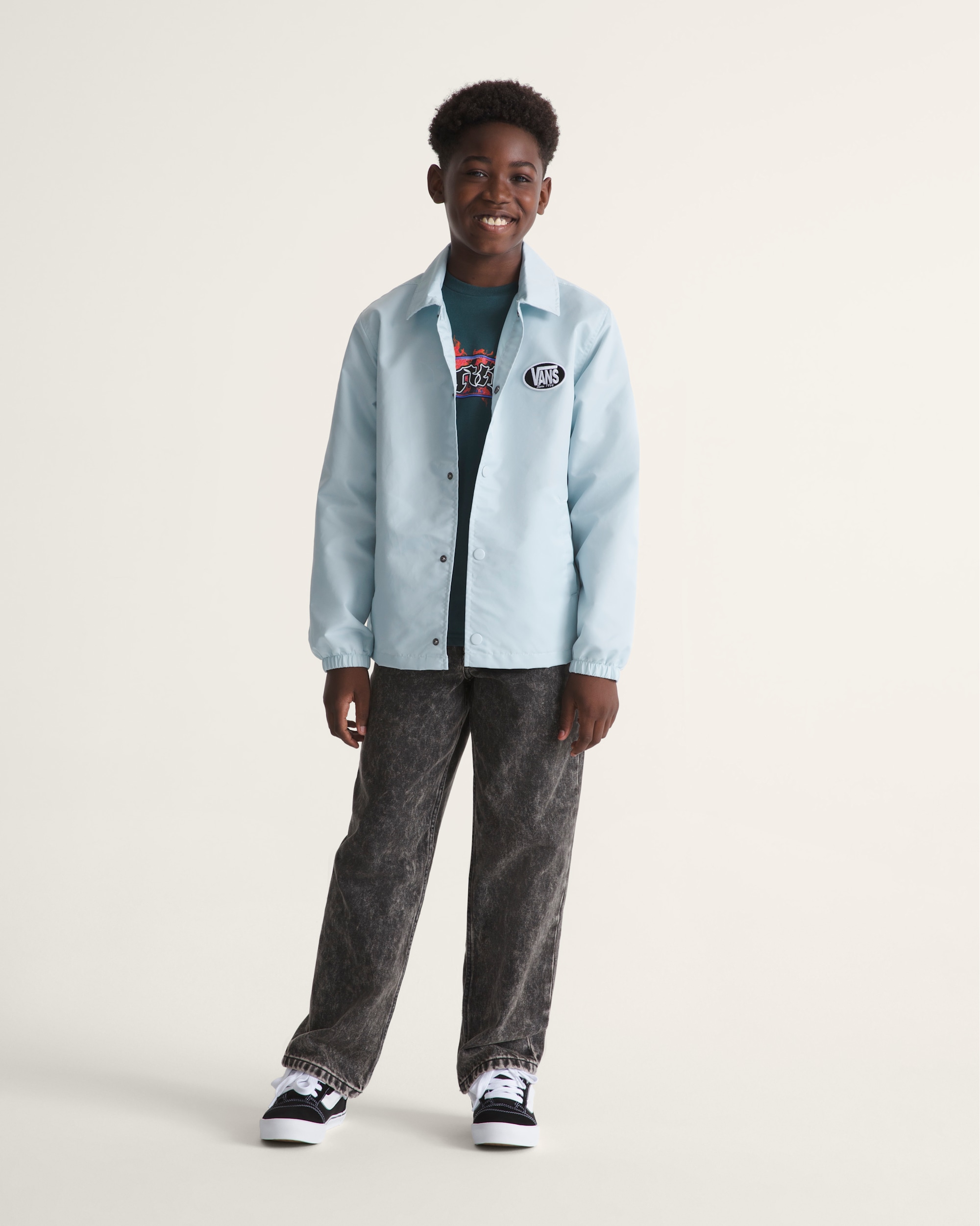 Kids Torrey Coaches Jacket VANS Dawn Mist Blue ALT4