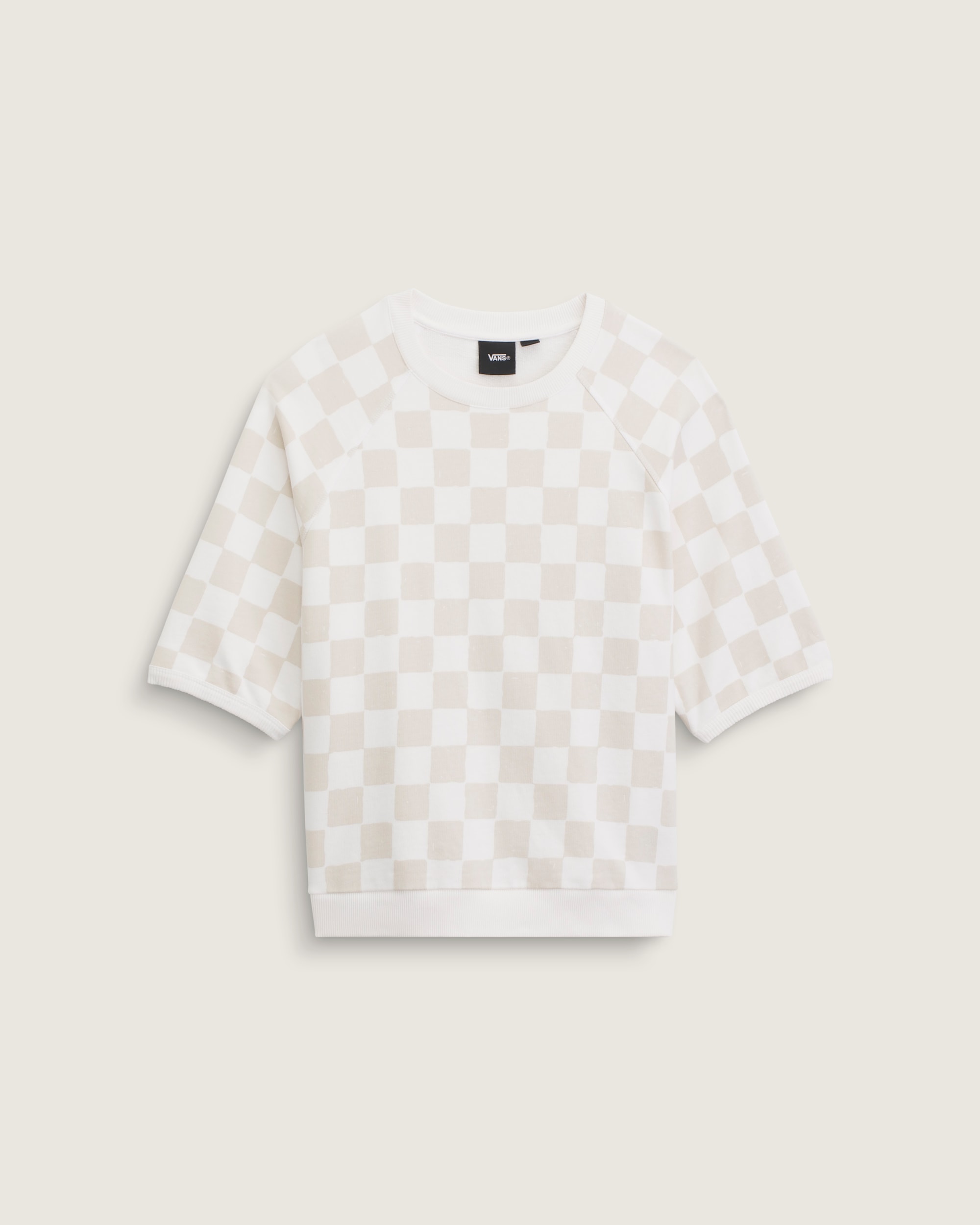 Classmate Check Sweatshirt VANS Egret White HERO