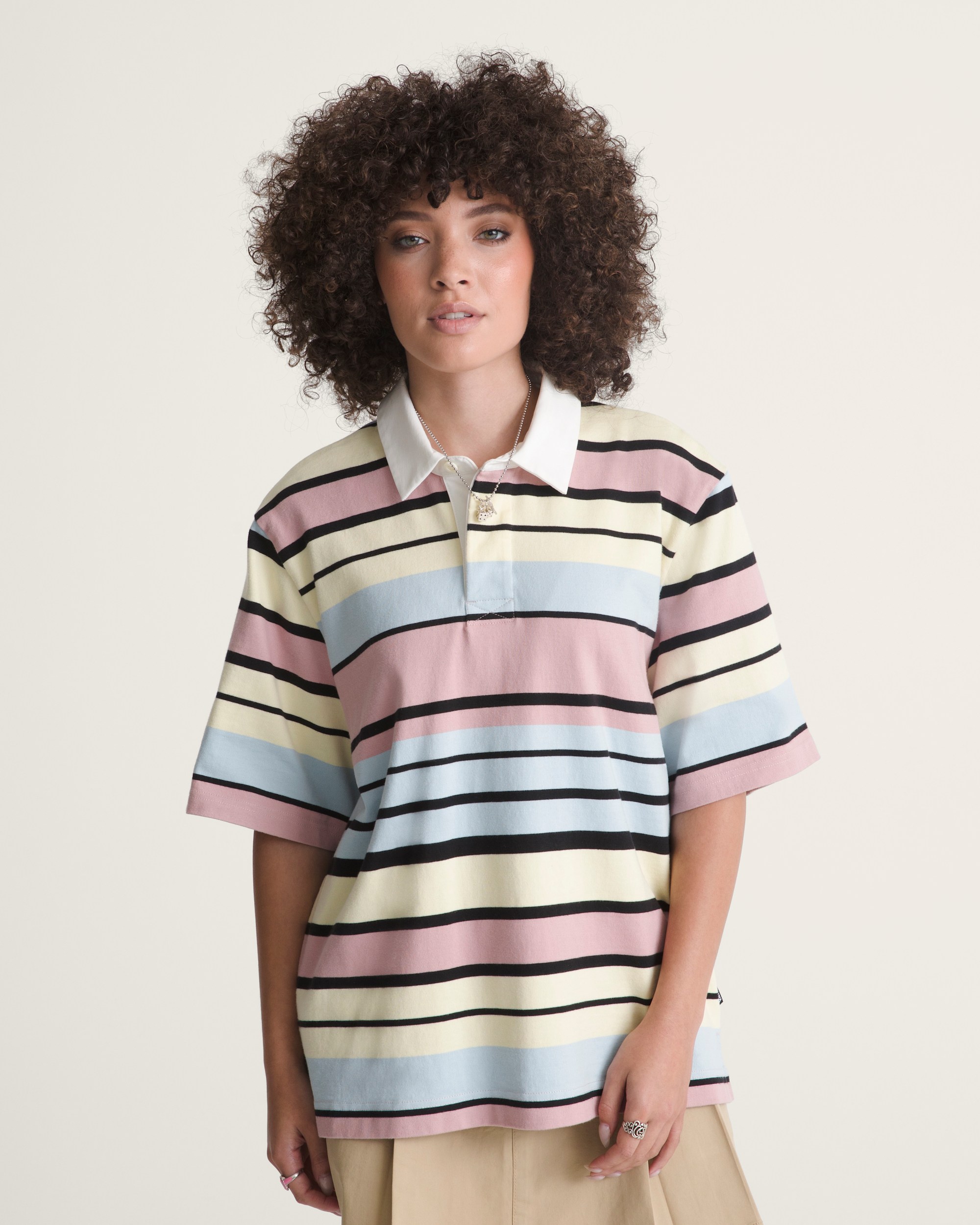 Rugby Shirt VANS Misty Mauve Red ALT2