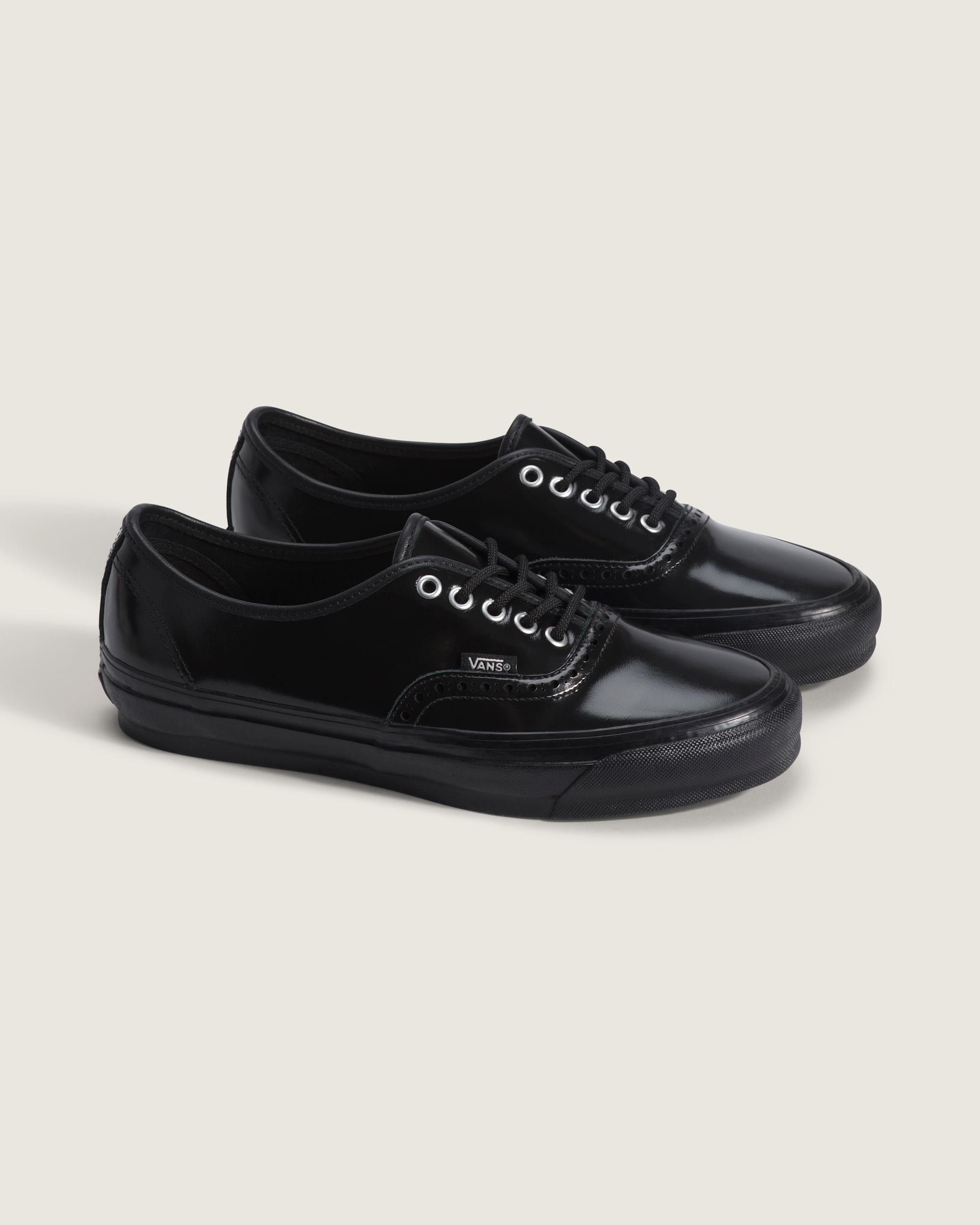 OTW Authentic 44 Siped Vibram VANS Gloss Leather Brogue Black ALT1