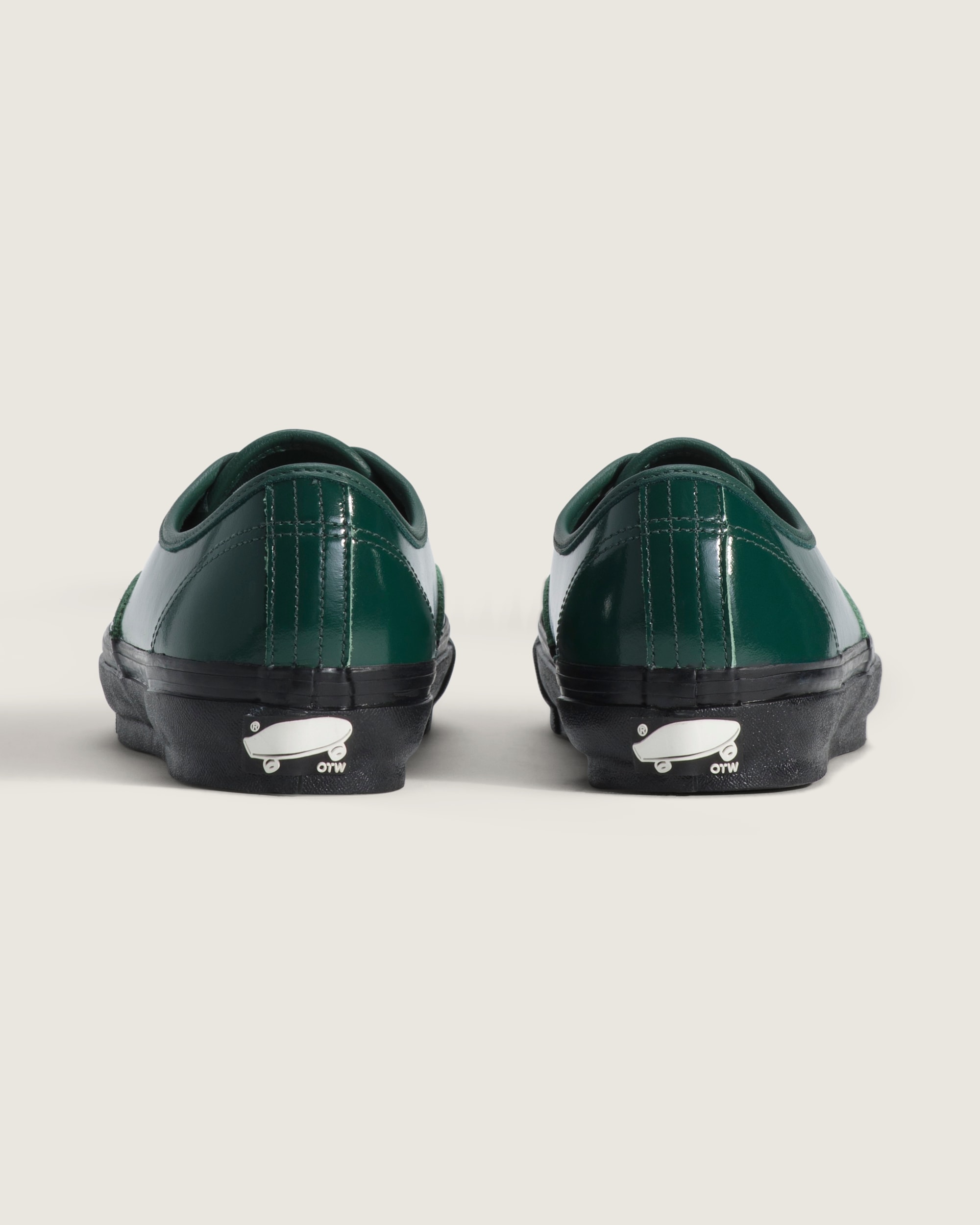 OTW Authentic 44 Siped Vibram VANS Gloss Leather Brogue Emerald Green  Black ALT3