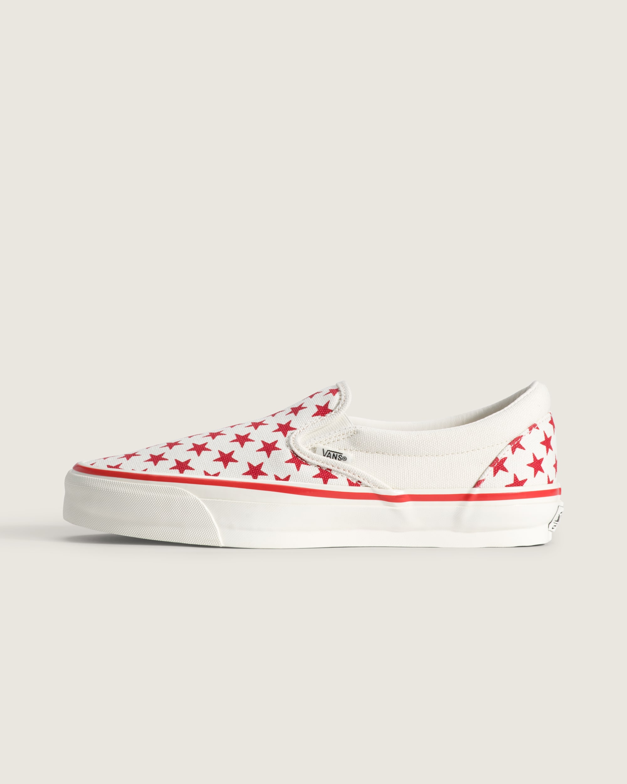 Premium Classic SlipOn Shoe VANS Racing Red  Marshmallow White HERO