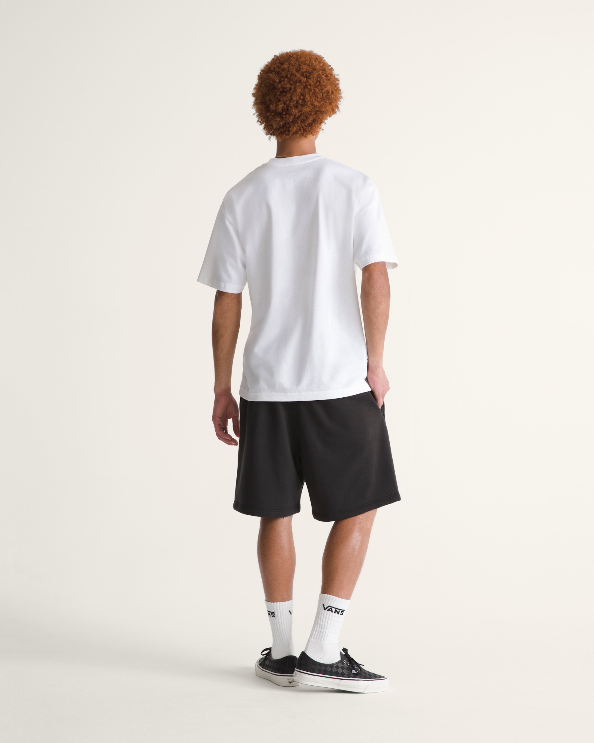 Stretch Logo Fleece Shorts VANS Black ALT4