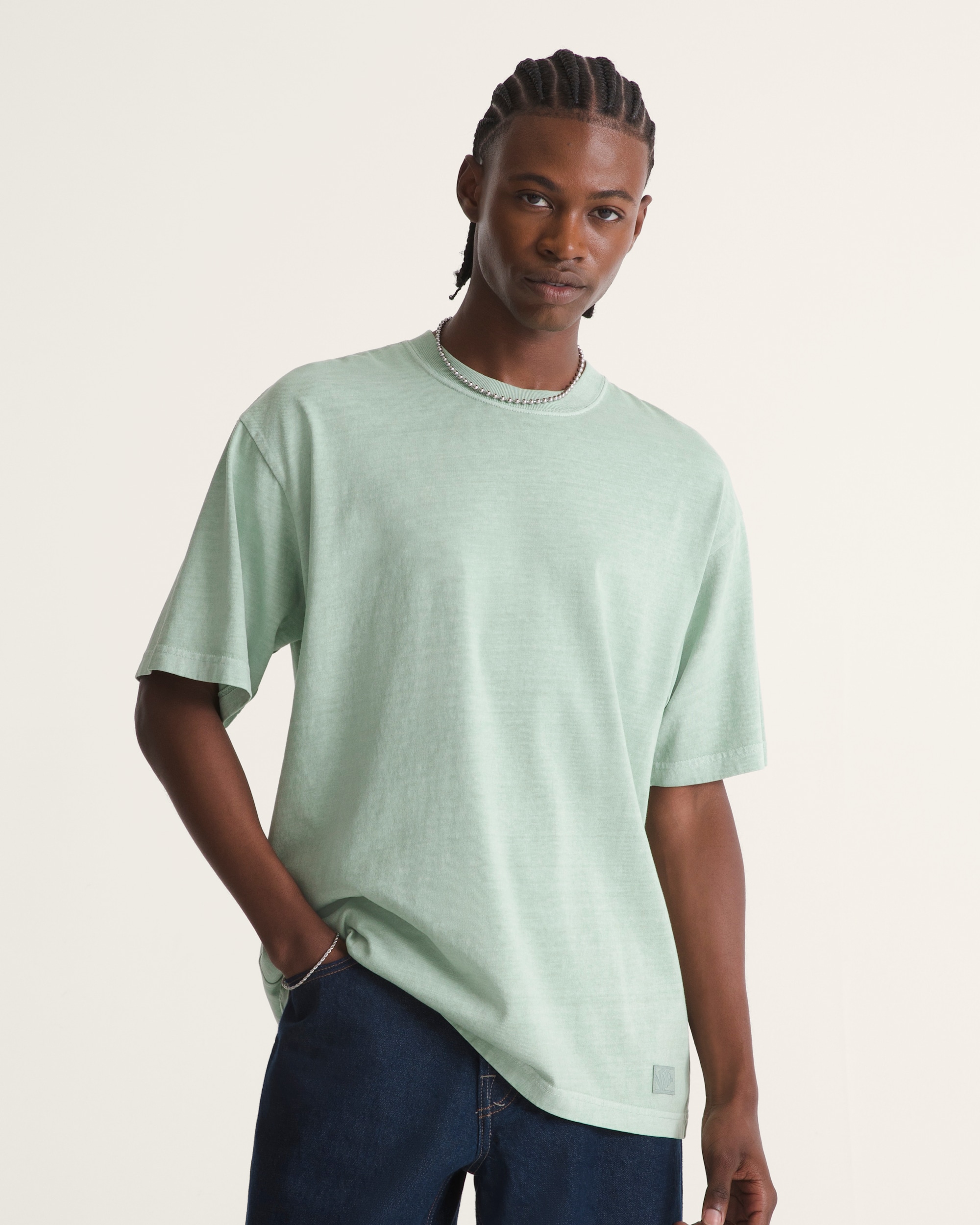 Premium Loose Fit TShirt VANS Grey Olive Green ALT2
