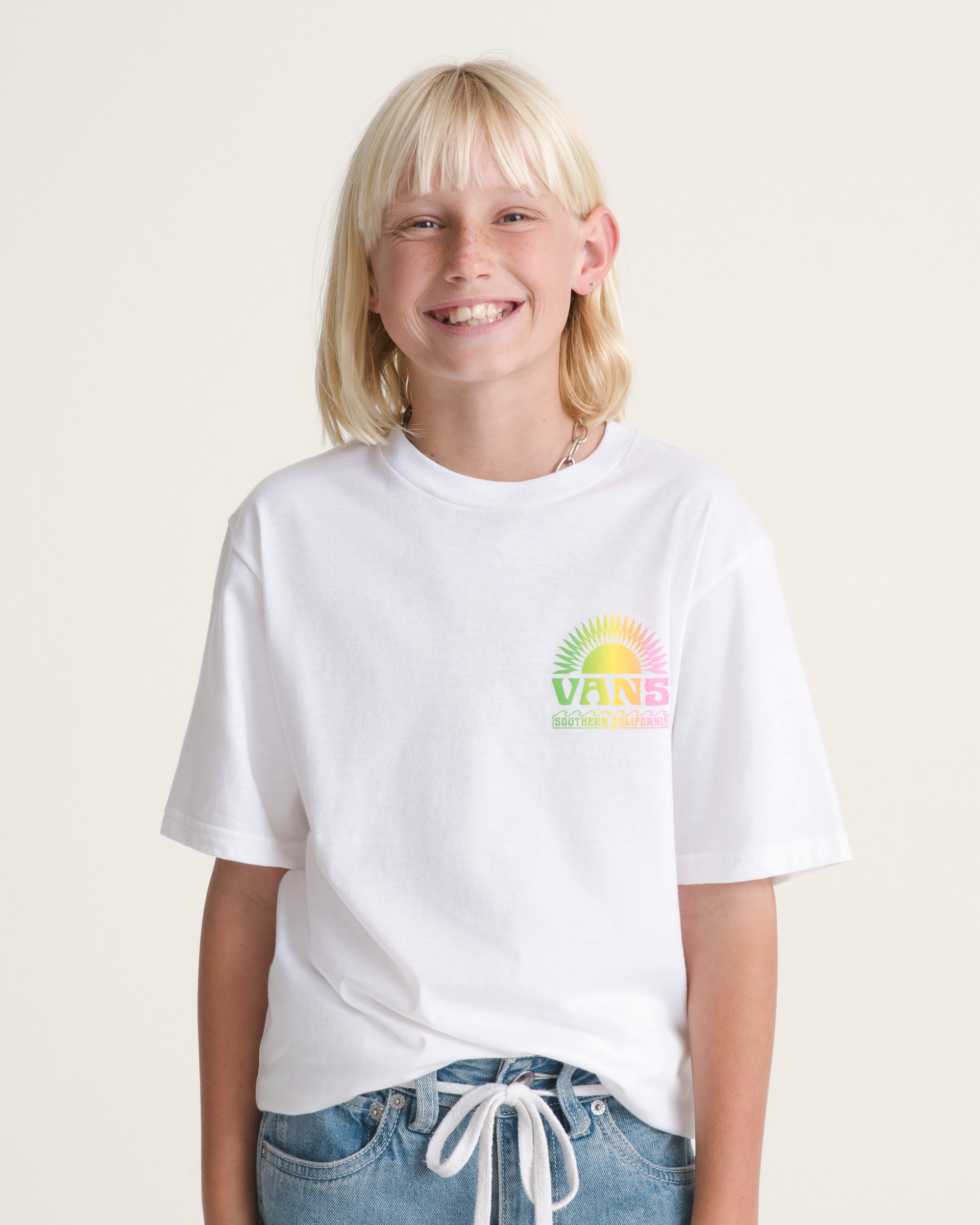 Kids Socalside Up TShirt VANS White ALT2