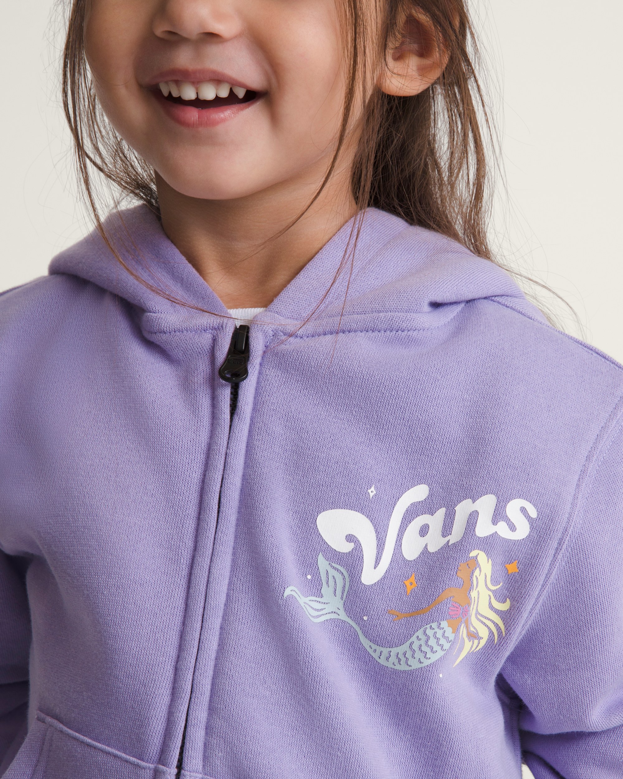 Little Kids Mermaid Zip Hoodie VANS Soft Orchid Purple ALT4